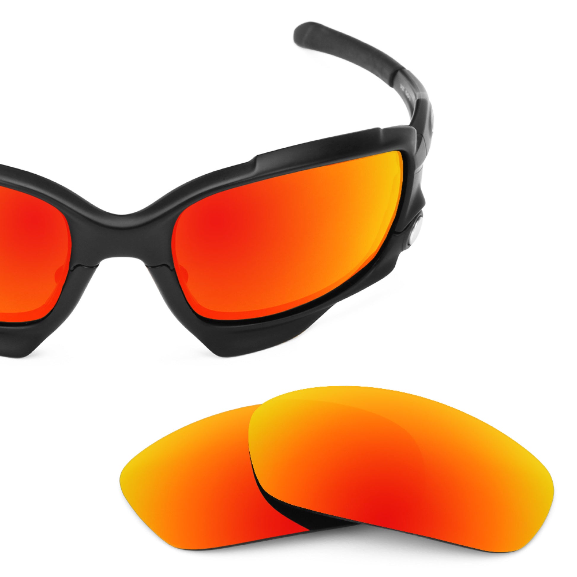 Revant replacement lenses for Oakley Jawbone Fire Red