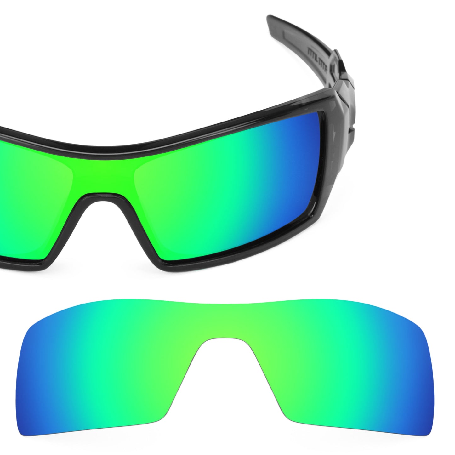 Revant replacement lenses for Oakley Oil Rig Emerald Green