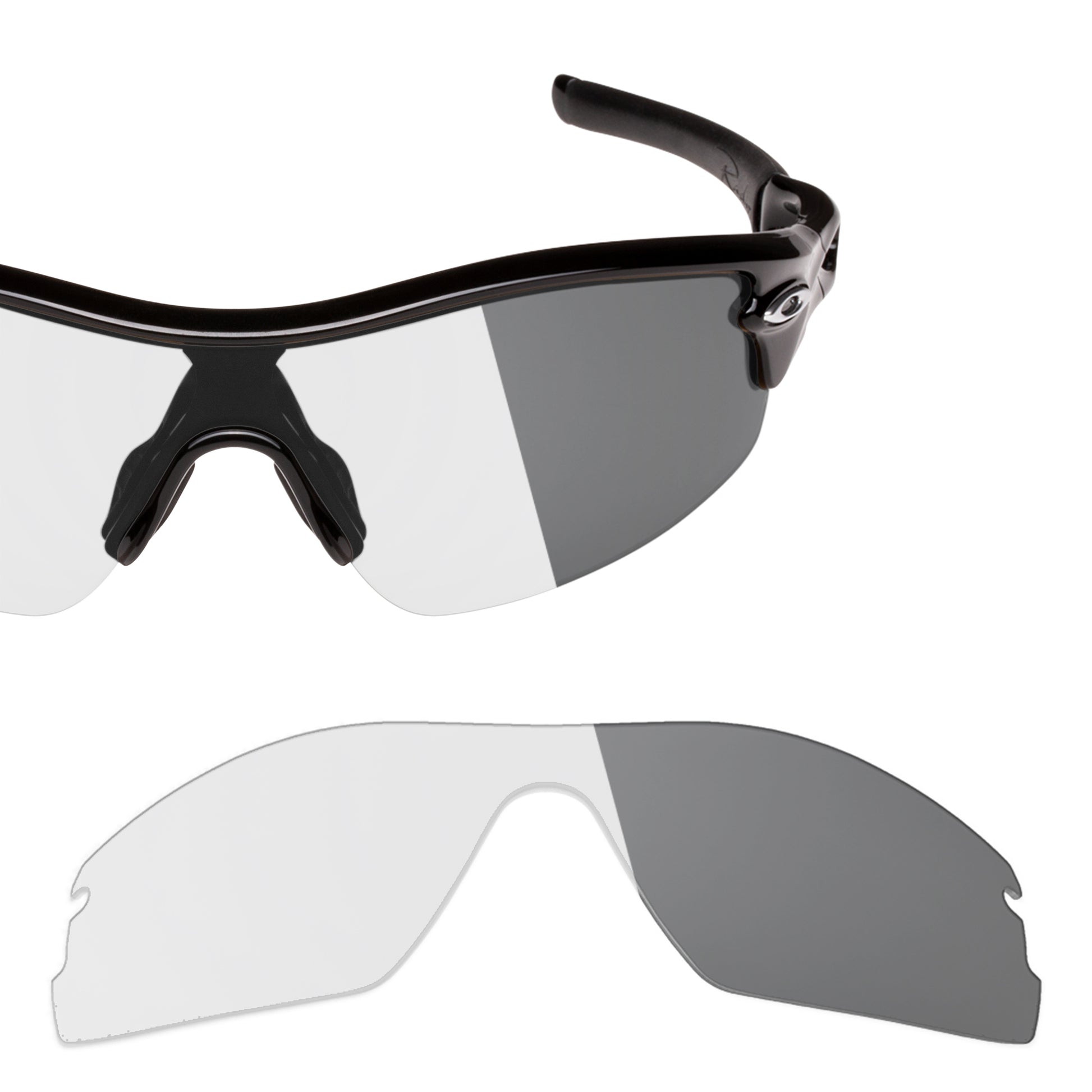 Revant replacement lenses for Oakley Radar Pitch Low Bridge Fit Adapt Gray Photochromic