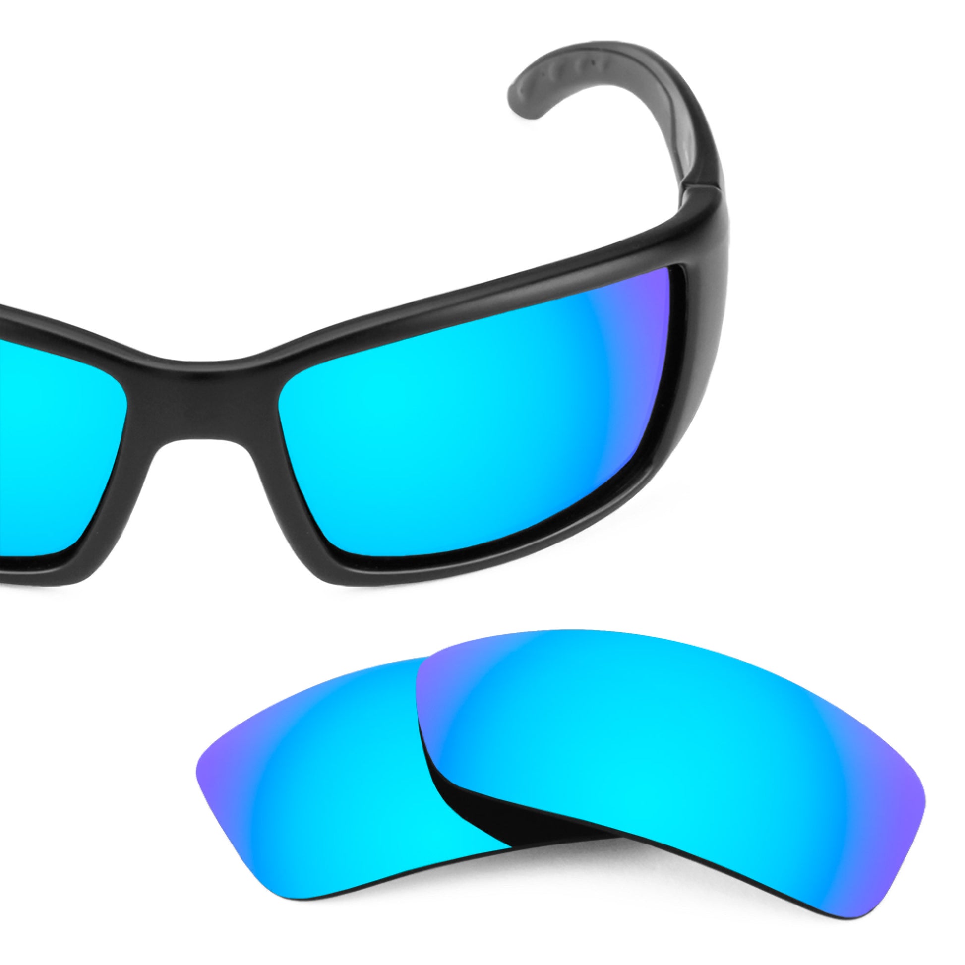 Costa Blackfin frame with Revant replacement Polarized Ice Blue lenses