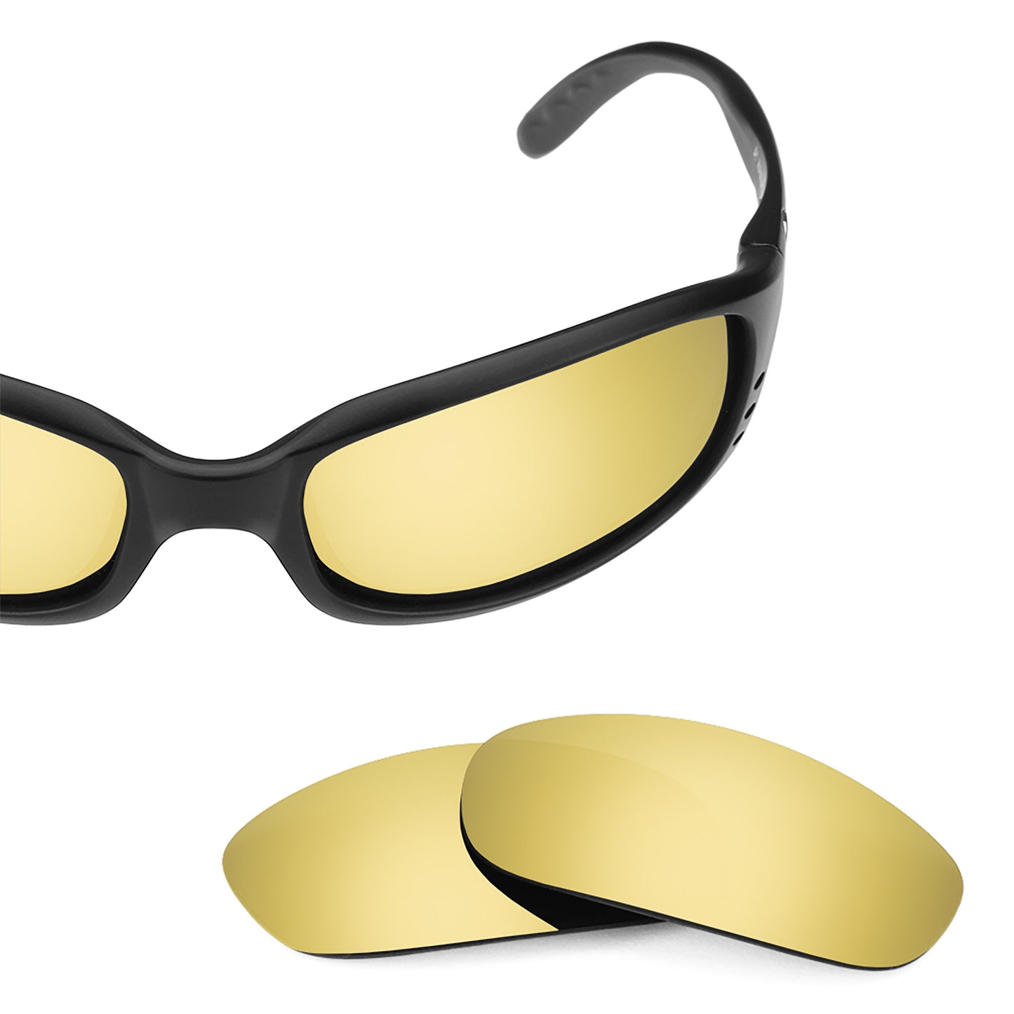 Costa Brine frame with Revant replacement Polarized Flare Gold lenses
