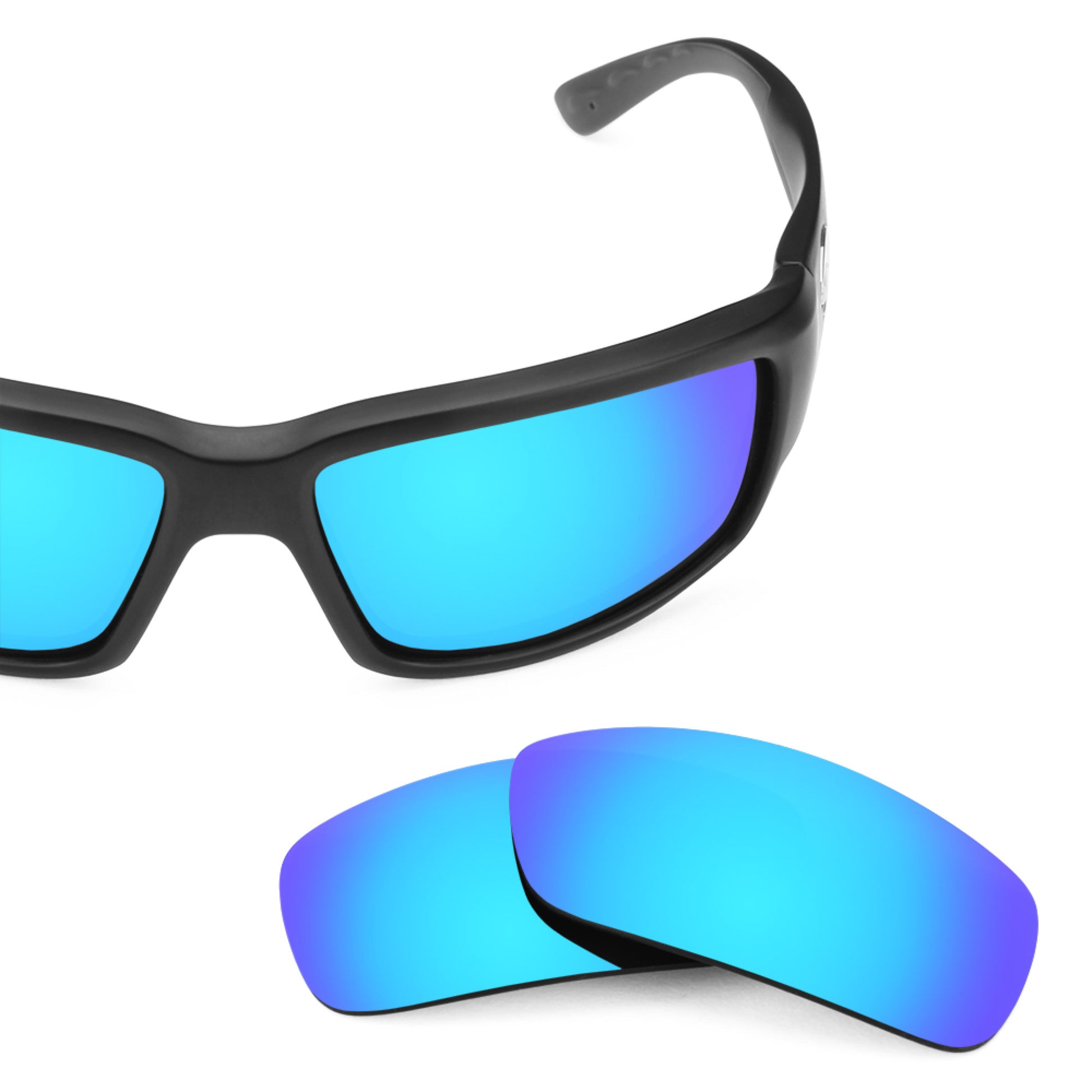 Costa Fantail frame with Revant replacement Polarized Ice Blue lenses