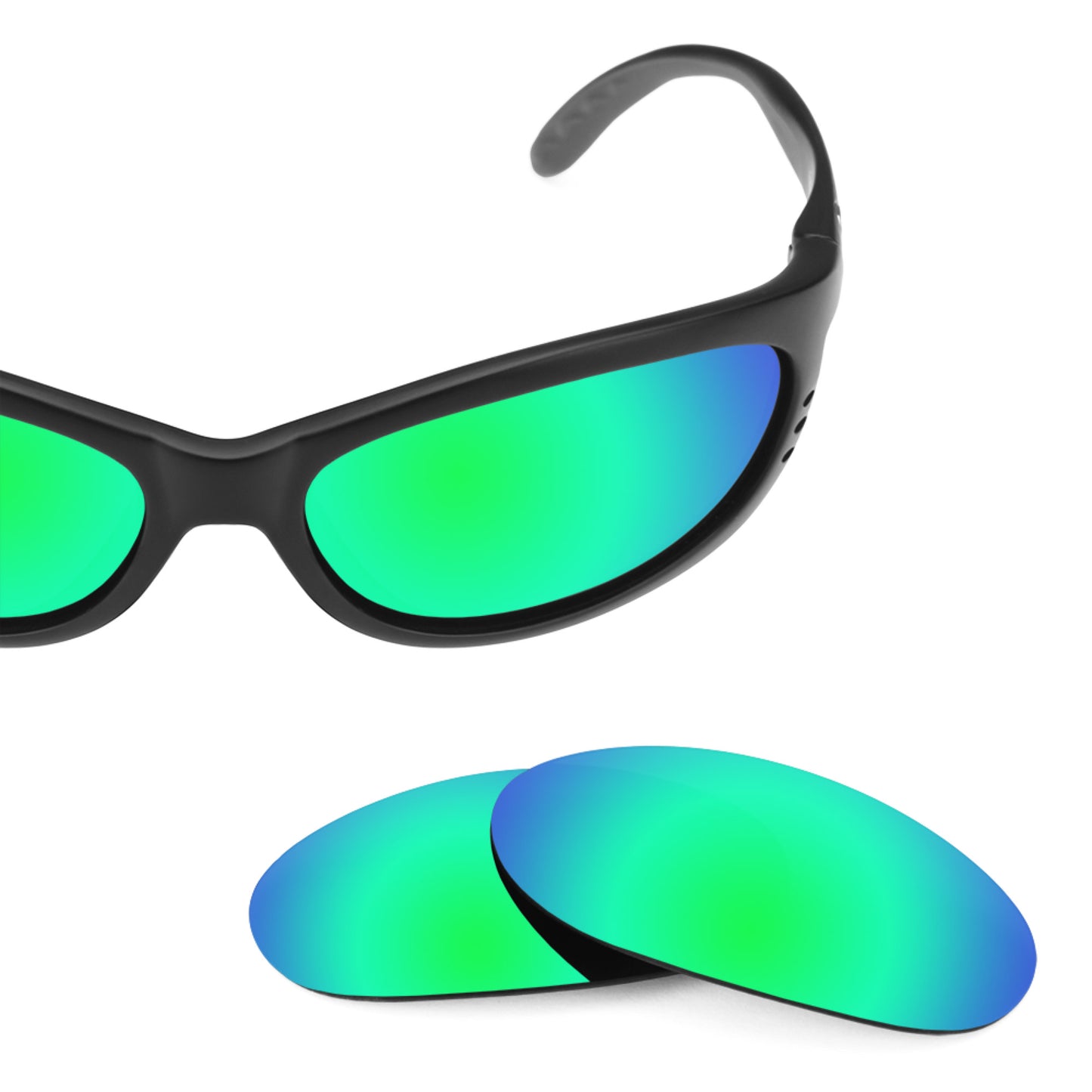 Costa Fathom frame with Revant replacement Polarized Emerald Green lenses