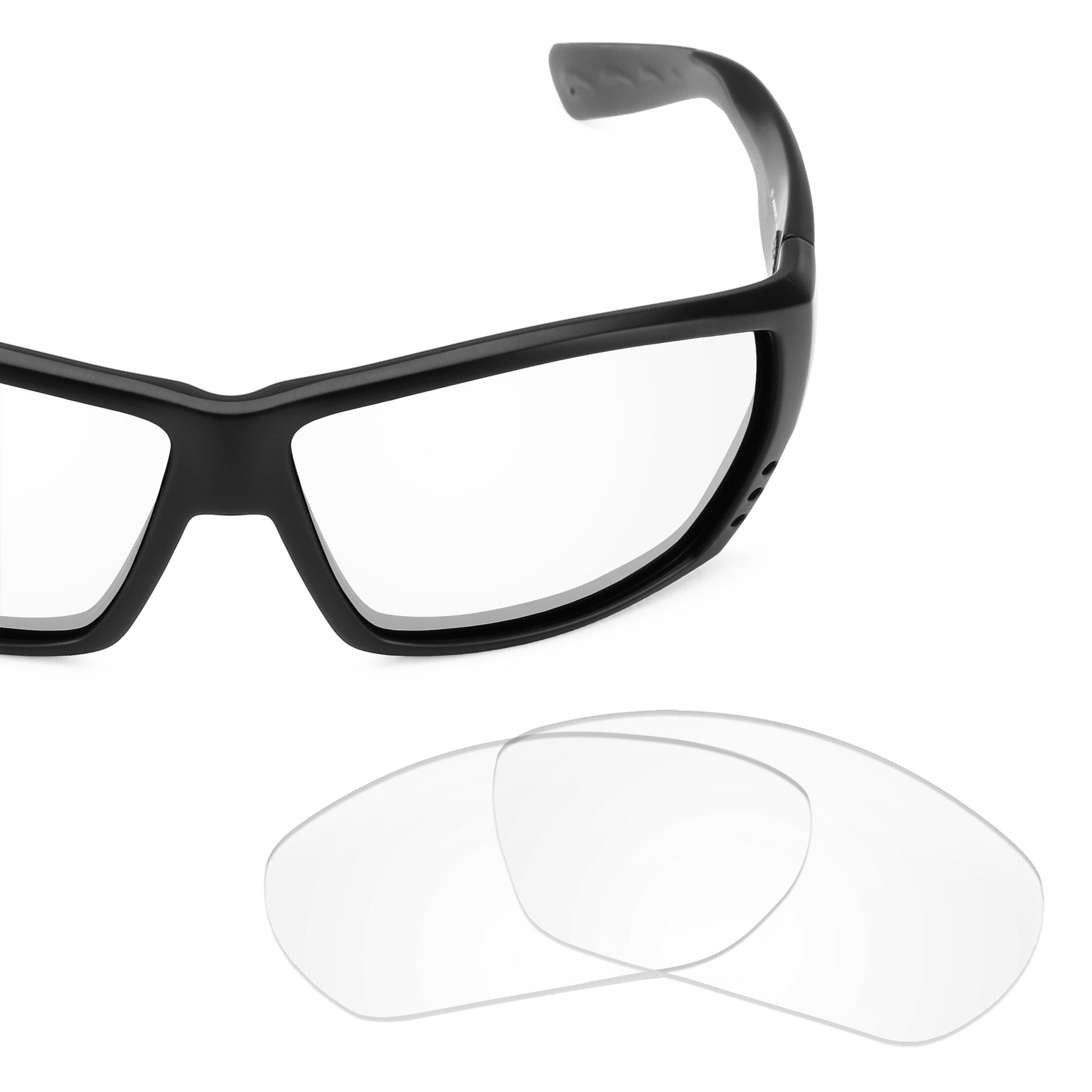 Costa Tuna Alley frame with Revant replacement Non-Polarized Crystal Clear lenses