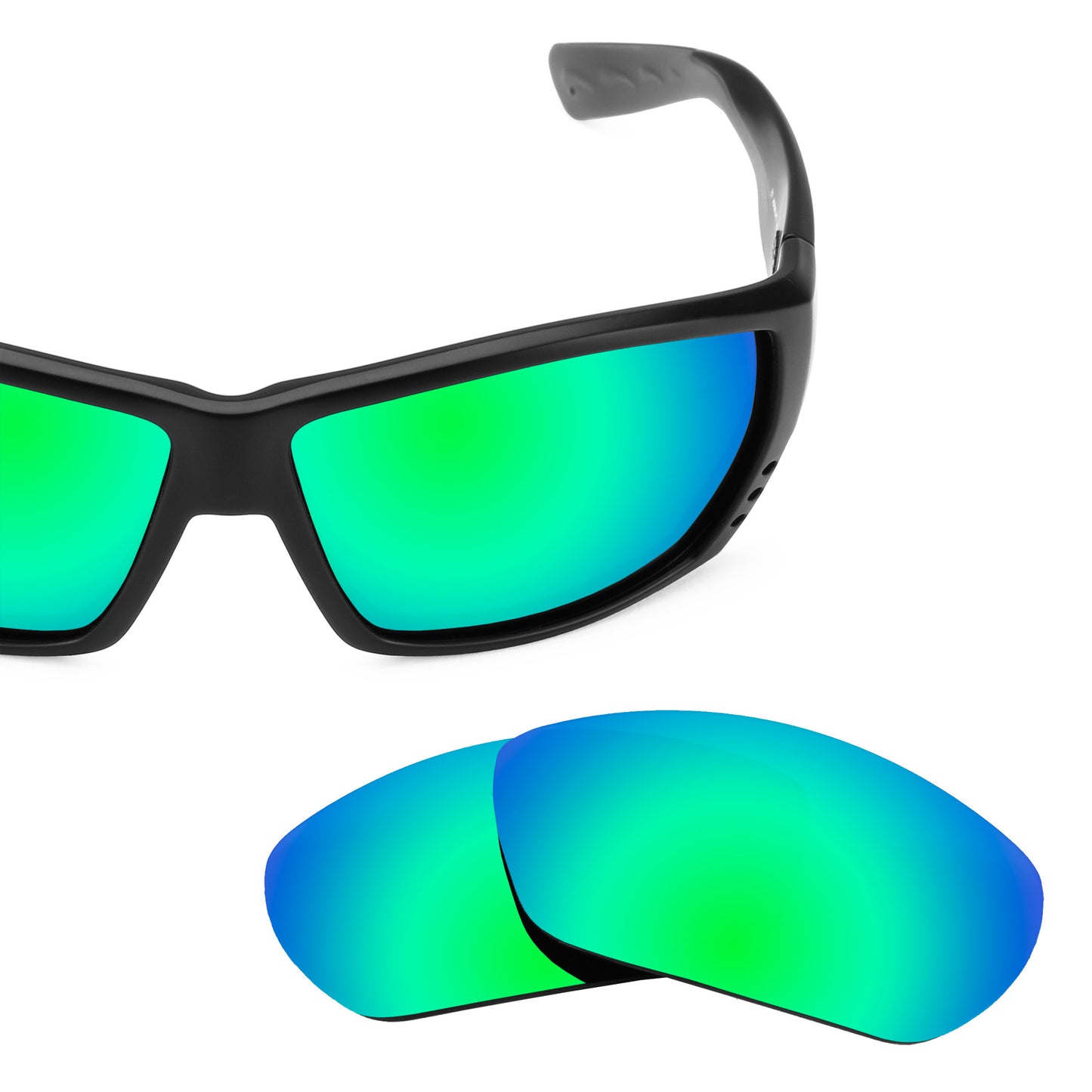 Costa Tuna Alley frame with Revant replacement Polarized Emerald Green lenses