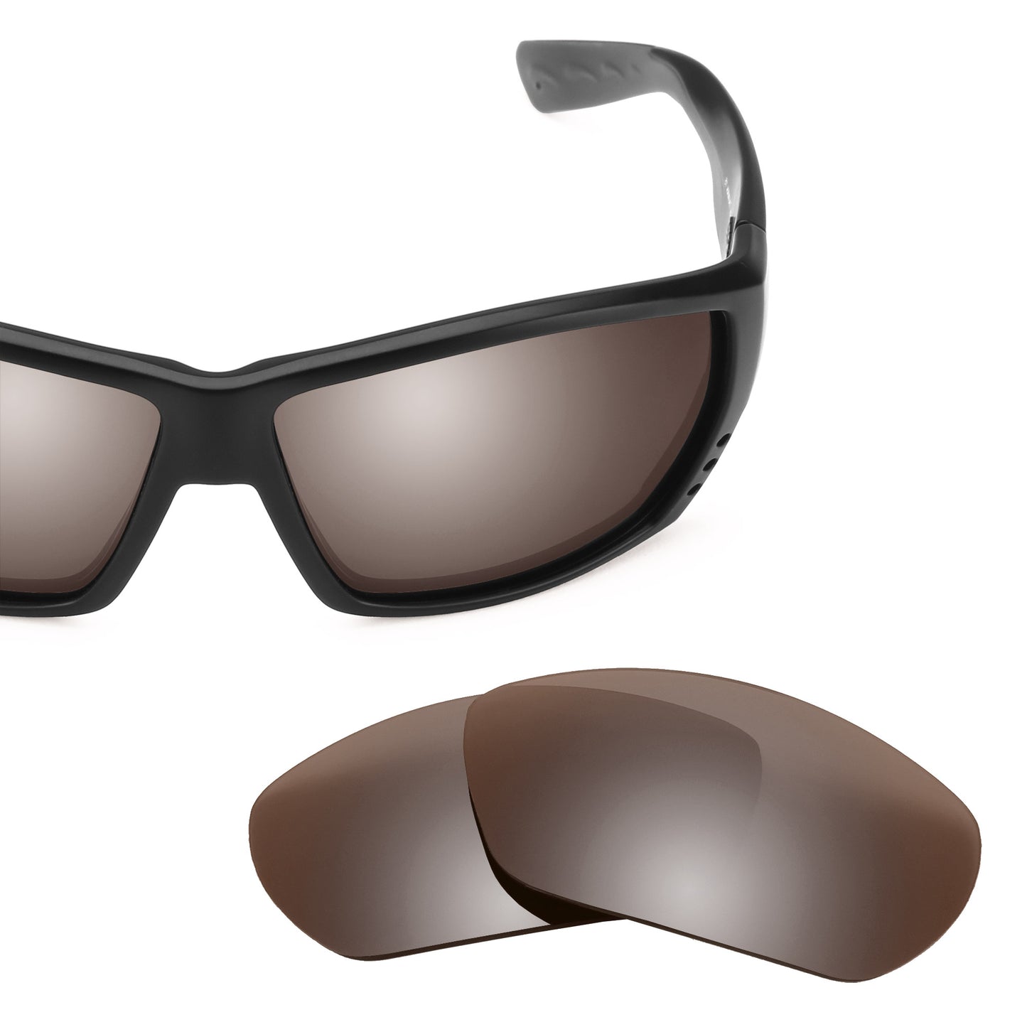 Costa Tuna Alley frame with Revant replacement Polarized Flash Bronze lenses