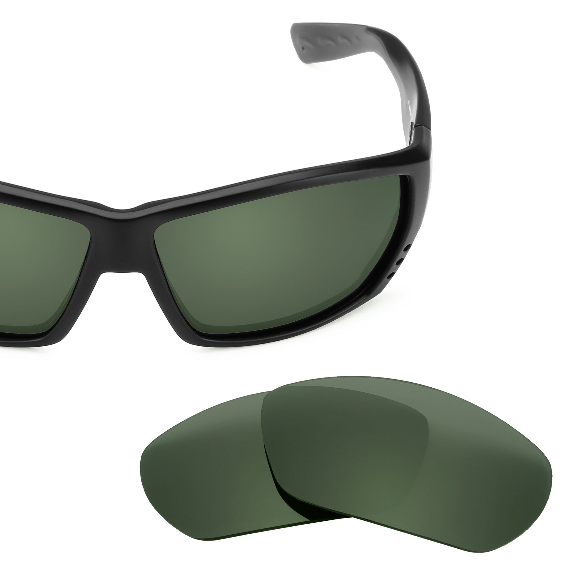Costa Tuna Alley frame with Revant replacement Polarized Gray Green lenses
