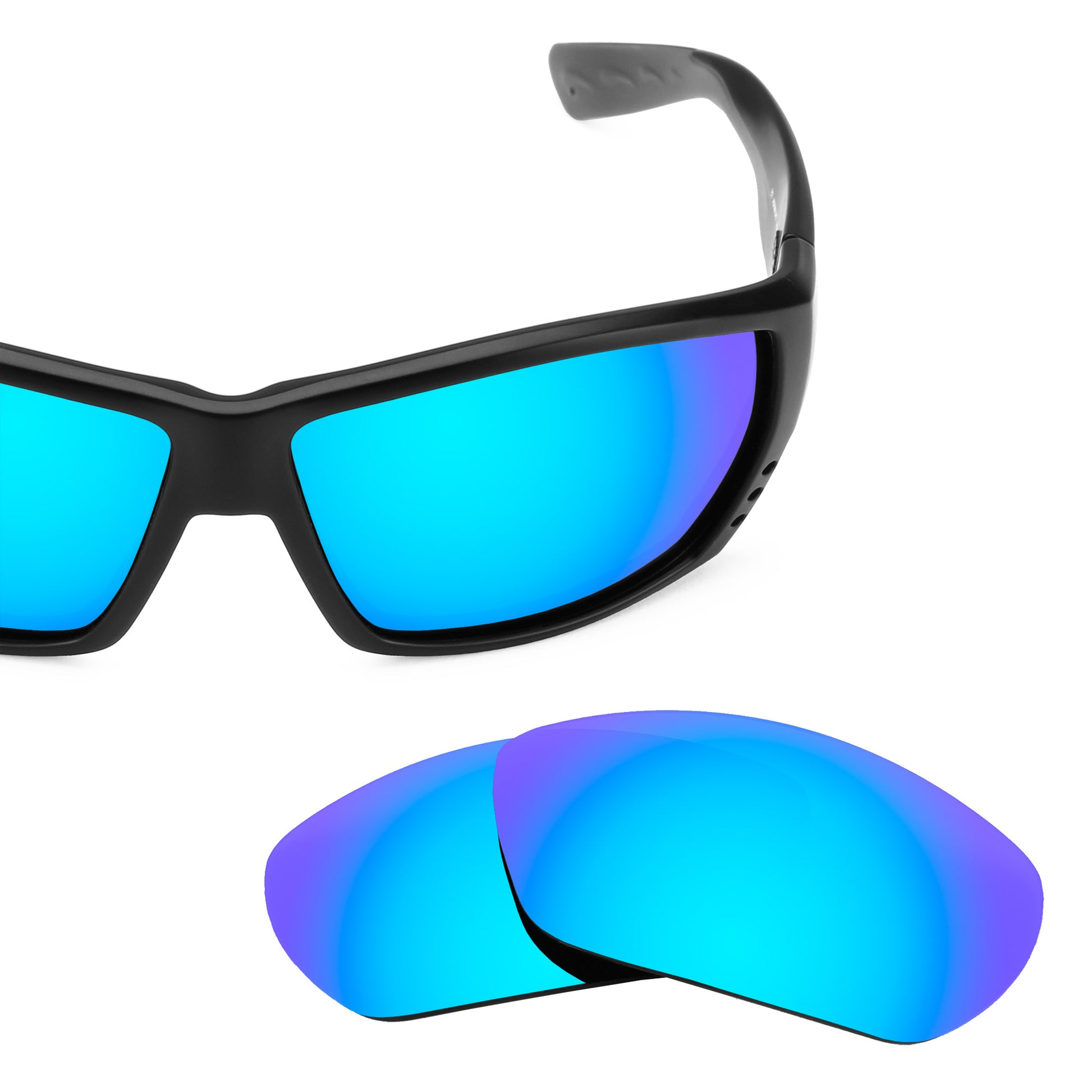 Costa Tuna Alley frame with Revant replacement Polarized Ice Blue lenses