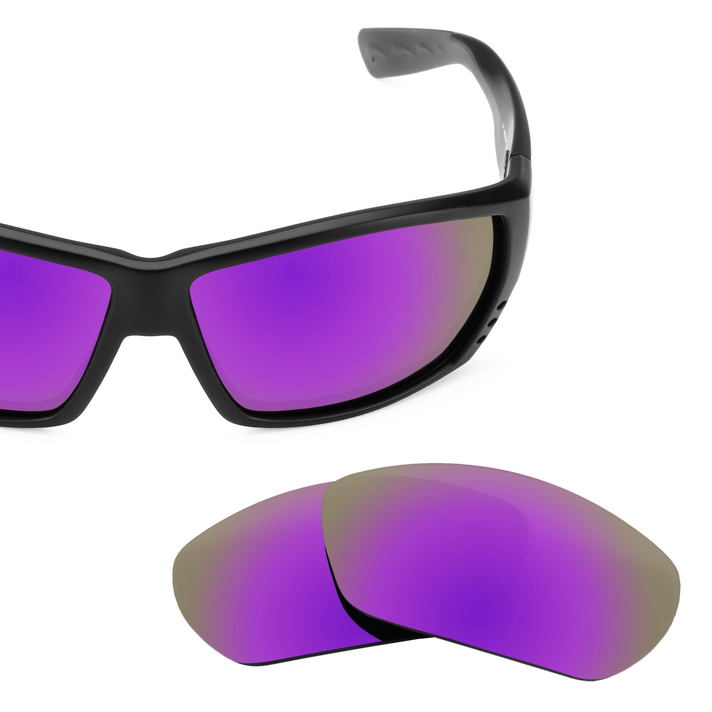 Costa Tuna Alley frame with Revant replacement Polarized Plasma Purple lenses