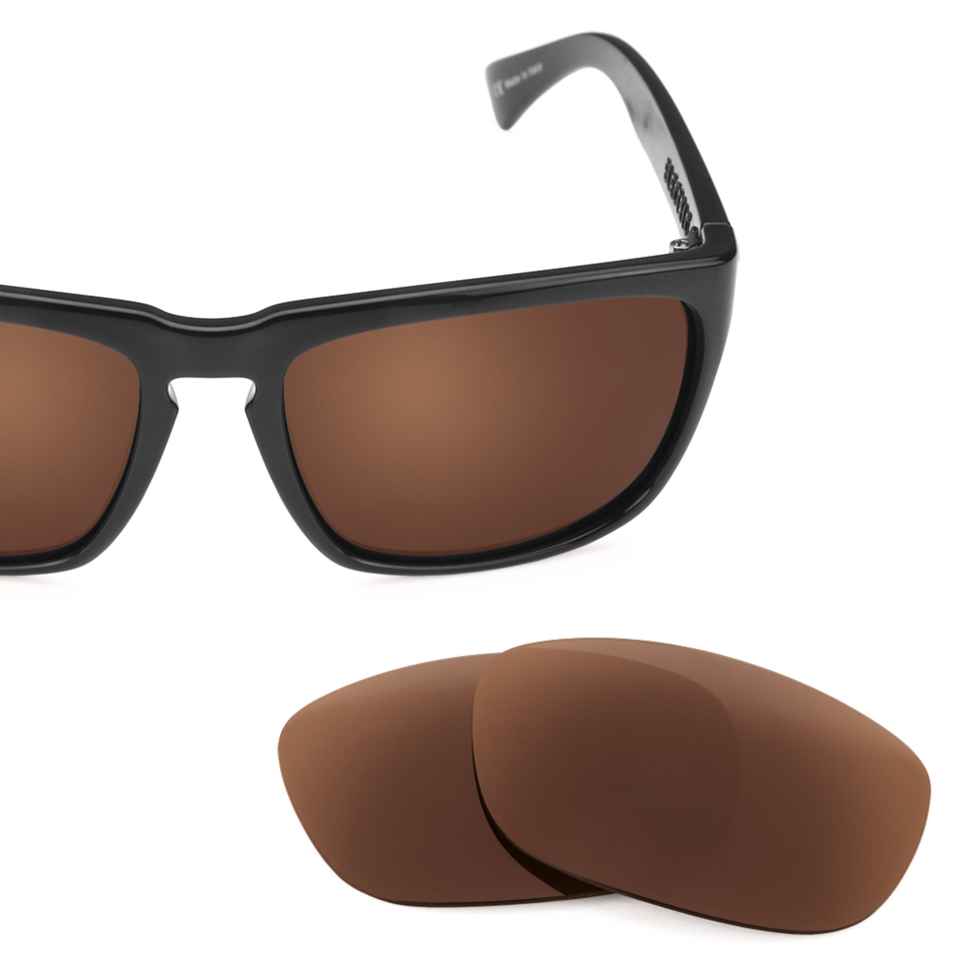 Electric Knoxville XL frame with Revant replacement Polarized Dark Brown lenses