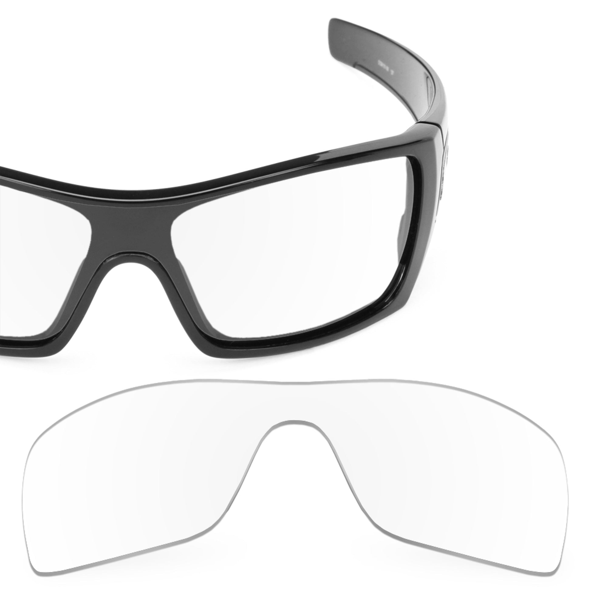 Oakley Batwolf frame with Revant replacement Non-Polarized Crystal Clear lenses