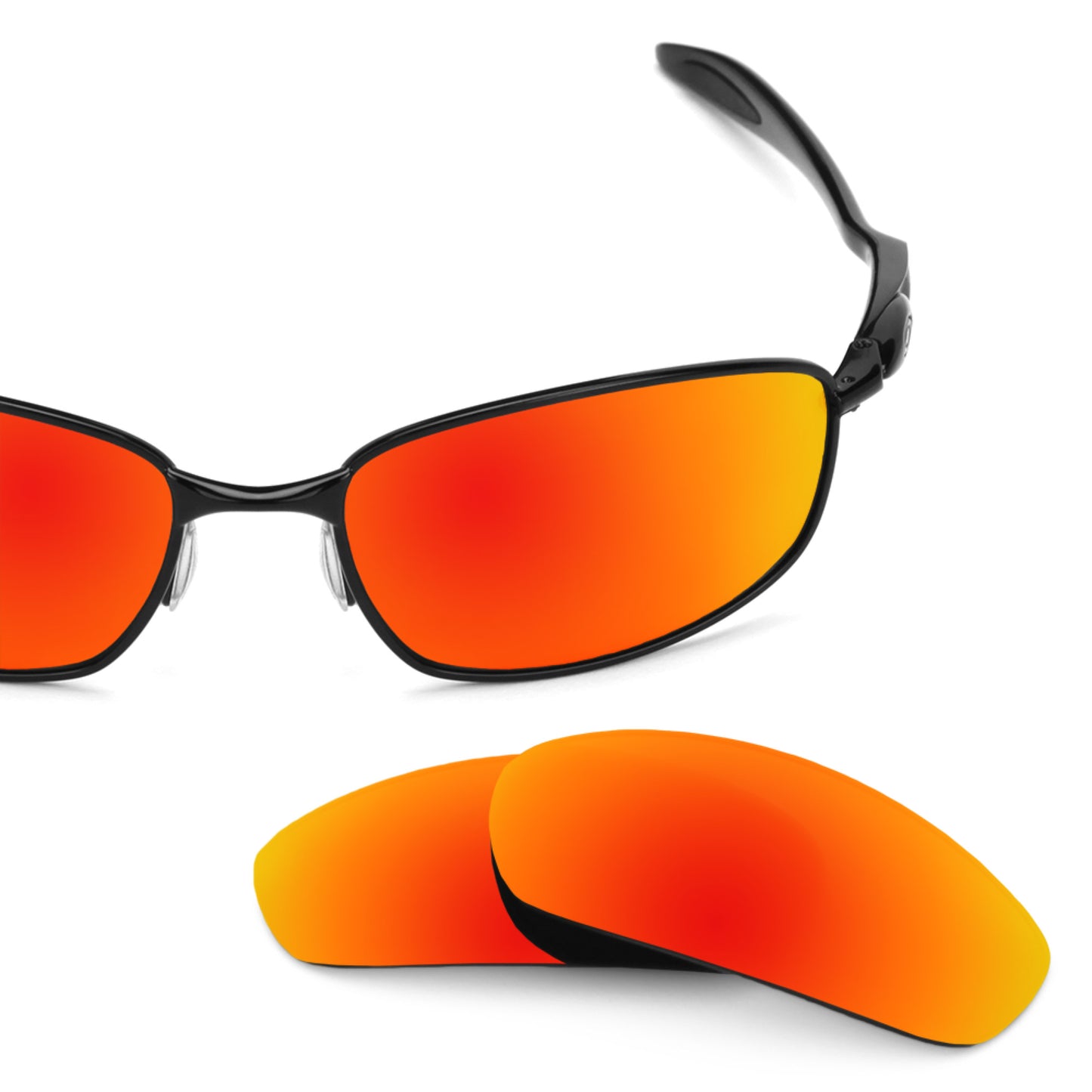 Oakley Blender frame with Revant replacement Polarized Fire Red lenses