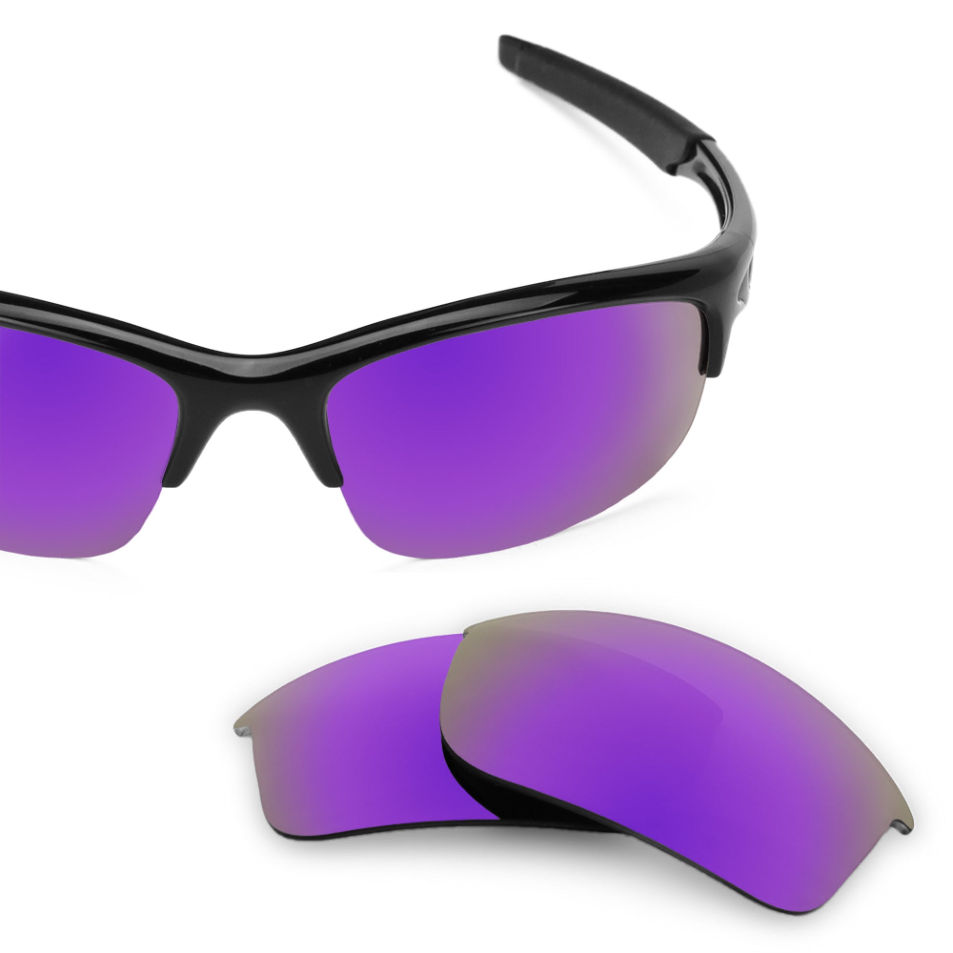 Oakley Bottle Rocket frame with Revant replacement Polarized Plasma Purple lenses