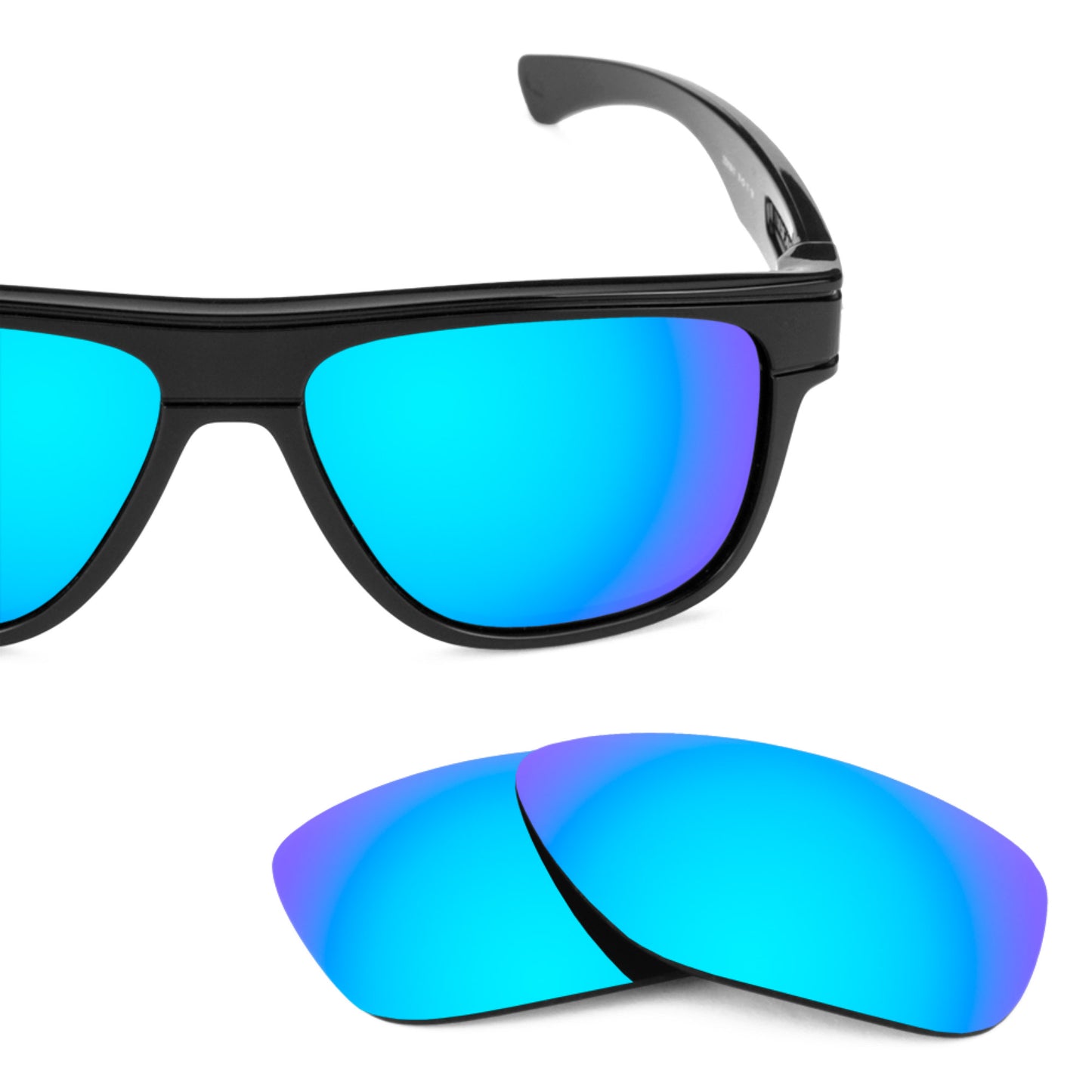 Oakley Breadbox frame with Revant replacement Polarized Ice Blue lenses