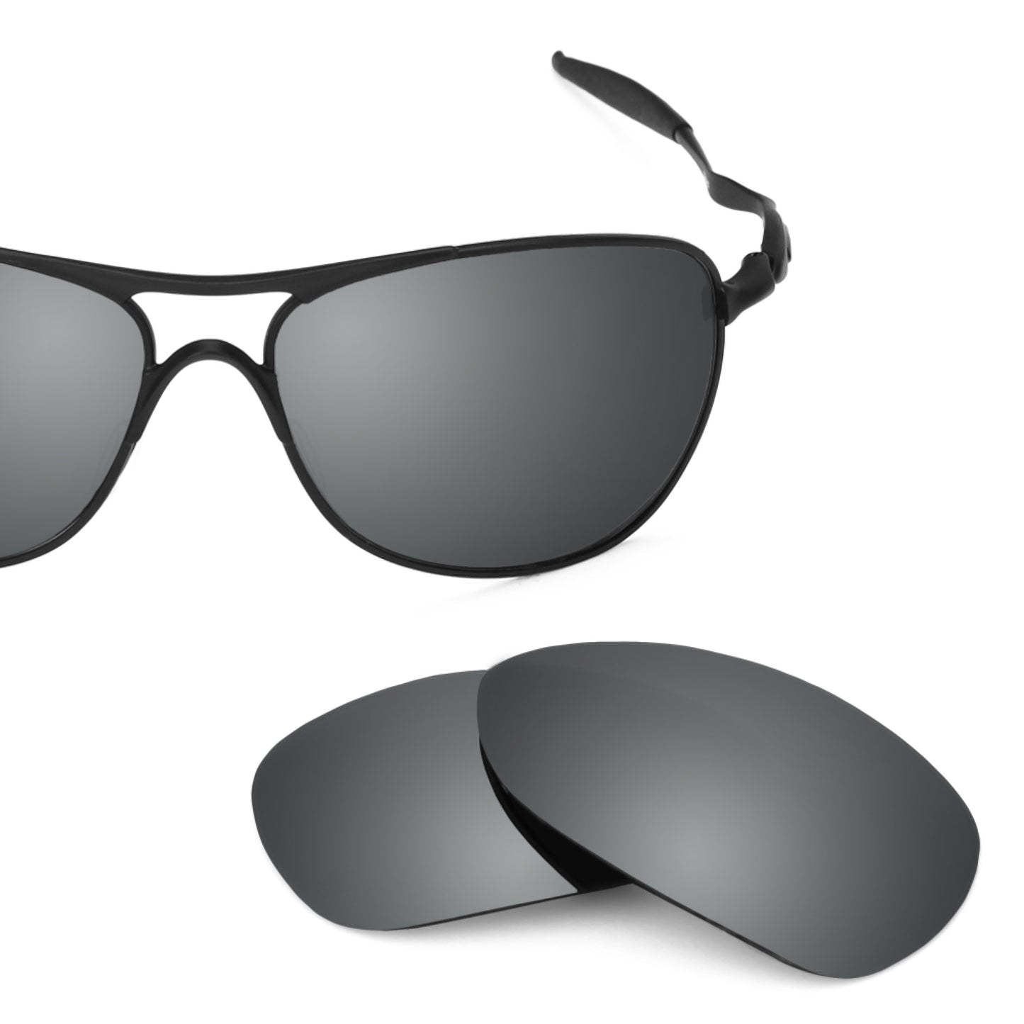 Oakley Crosshair (2012) frame with Revant replacement Polarized Black Chrome lenses
