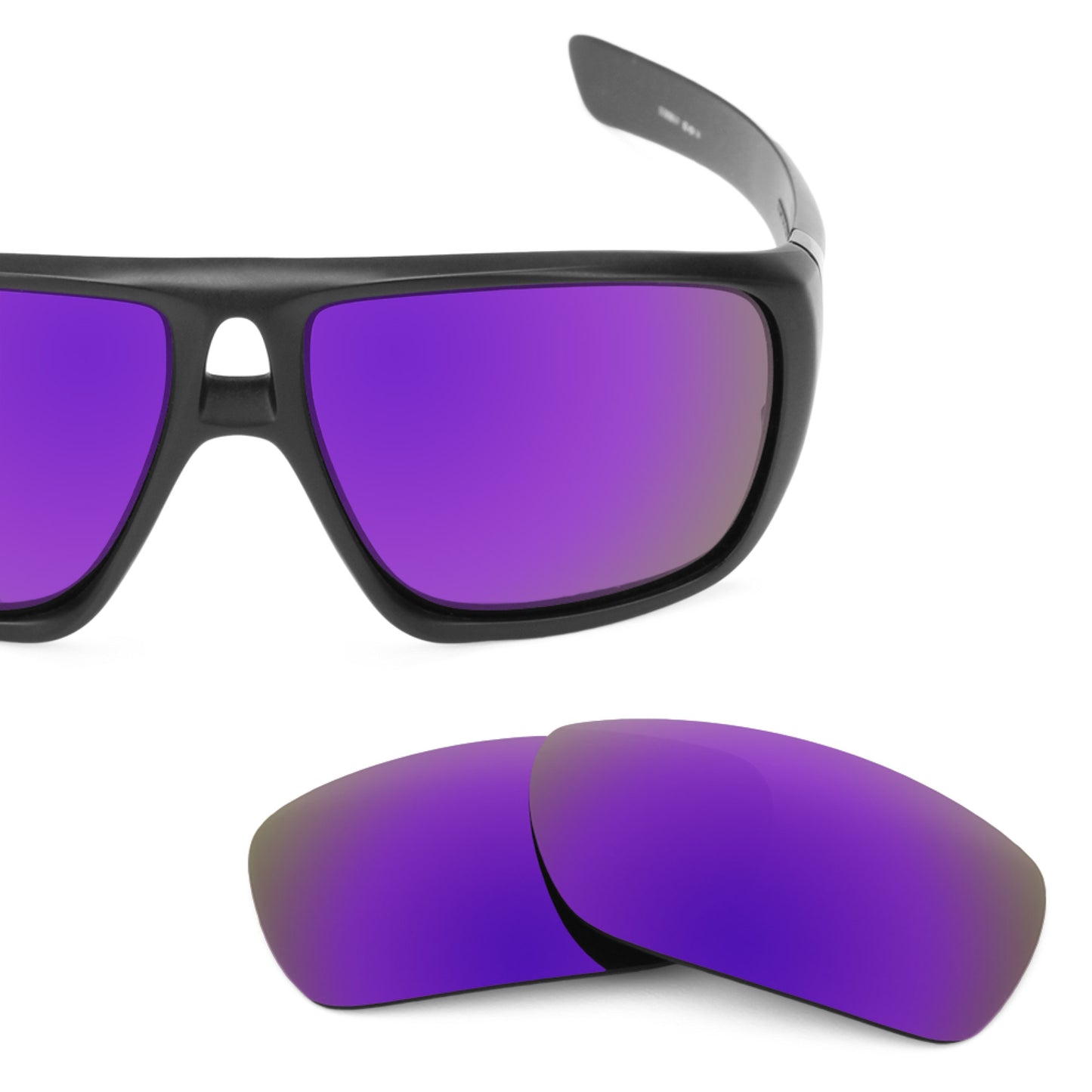 Oakley Dispatch 1 frame with Revant replacement Polarized Plasma Purple lenses