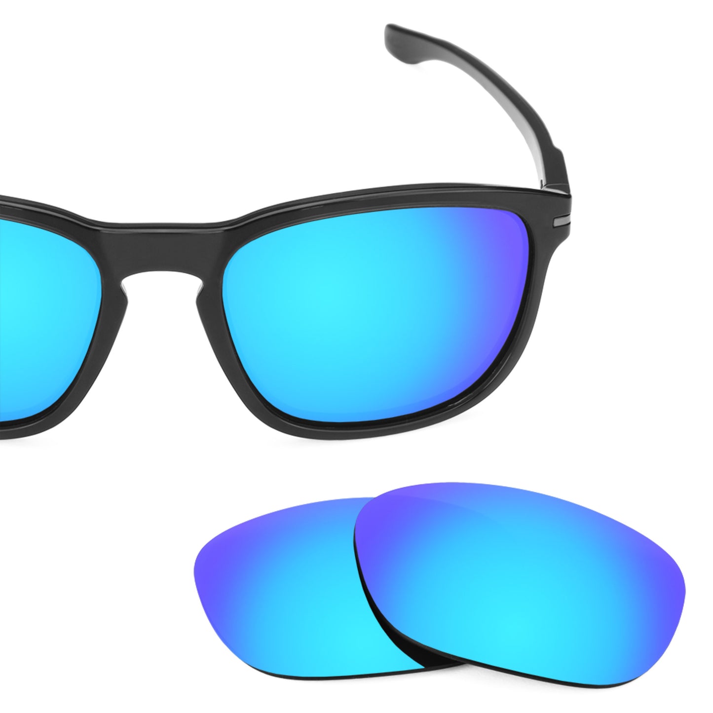 Oakley Enduro frame with Revant replacement Polarized Ice Blue lenses