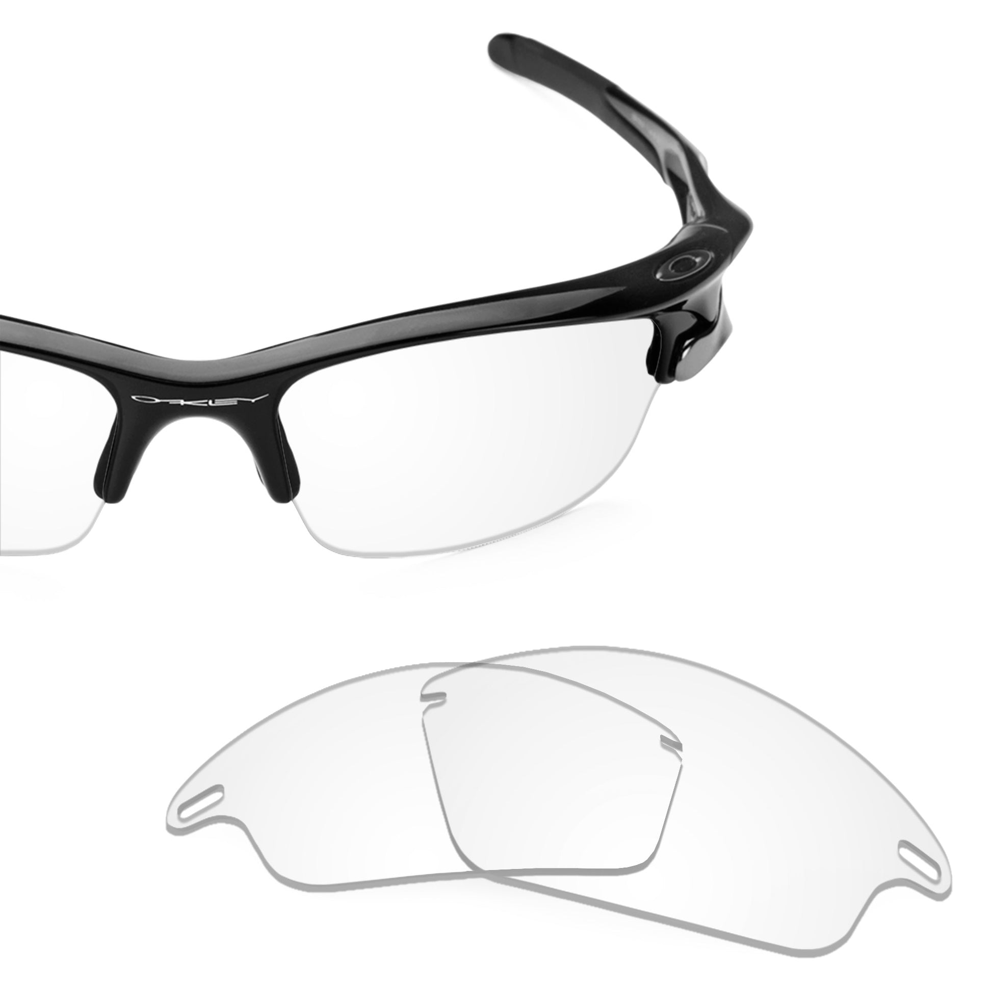 Oakley Fast Jacket frame with Revant replacement Non-Polarized Crystal Clear lenses