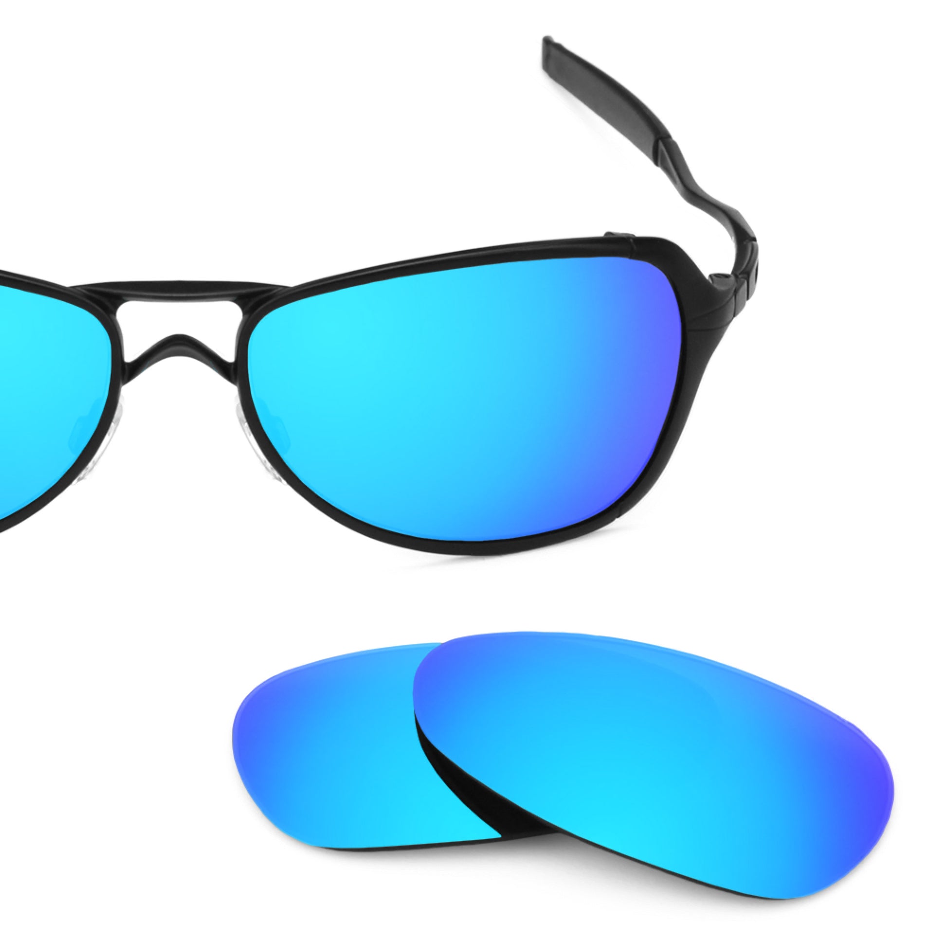 Oakley Felon frame with Revant replacement Polarized Ice Blue lenses