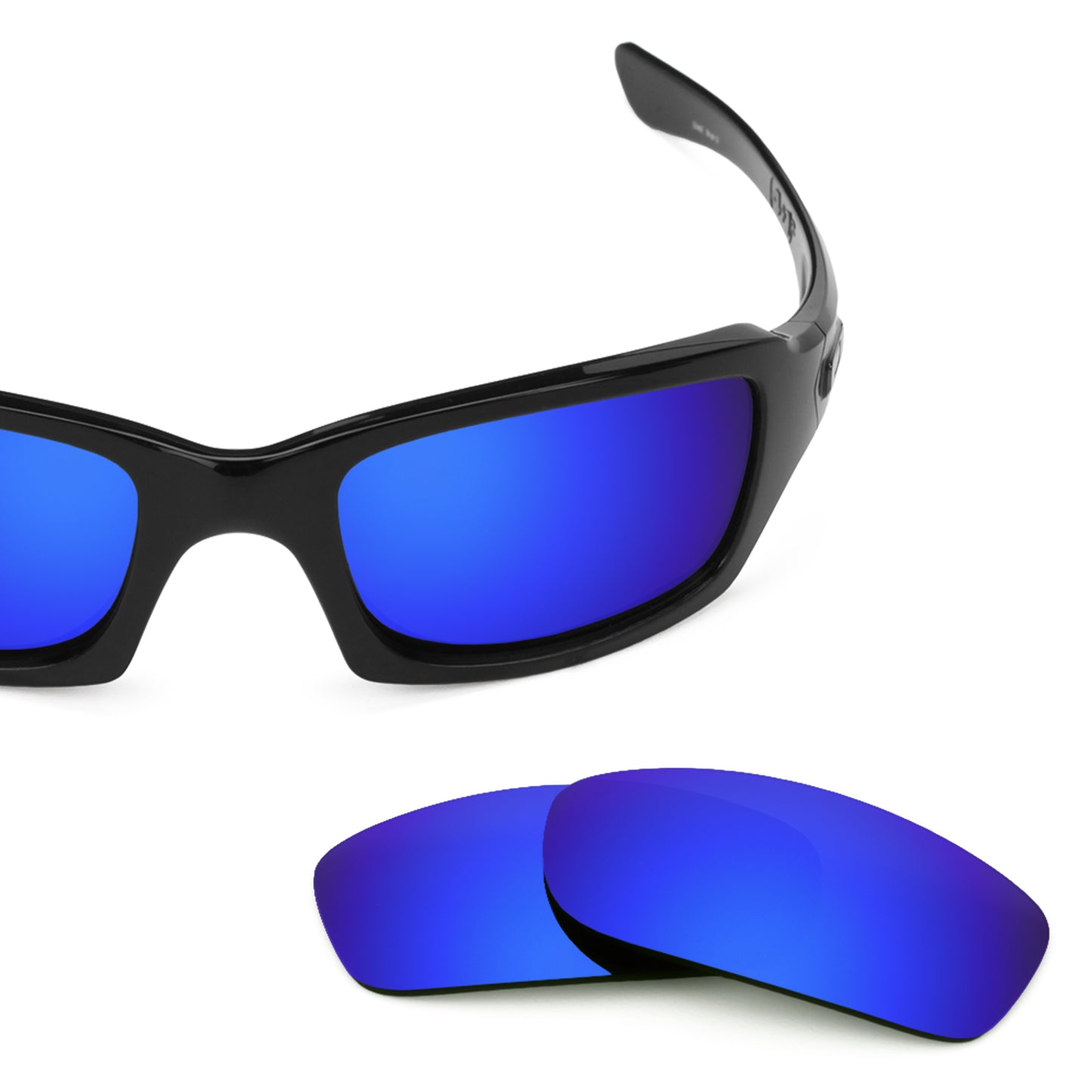 Oakley Fives Squared frame with Revant replacement Polarized Tidal Blue lenses