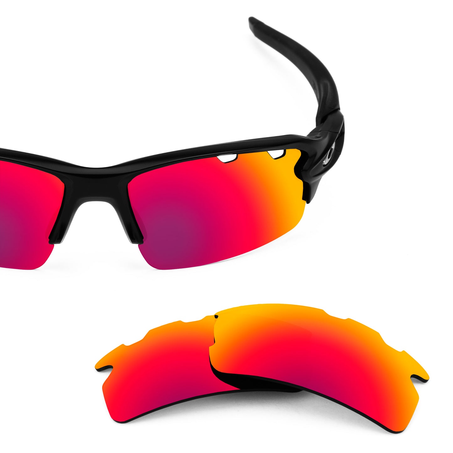 Oakley Flak 2.0 Vented frame with Revant replacement Polarized Midnight Sun lenses