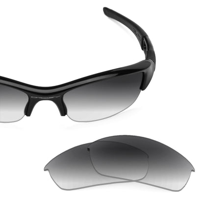 Oakley Flak Jacket (Low Bridge Fit) frame with Revant replacement Non-Polarized Gray Gradient lenses