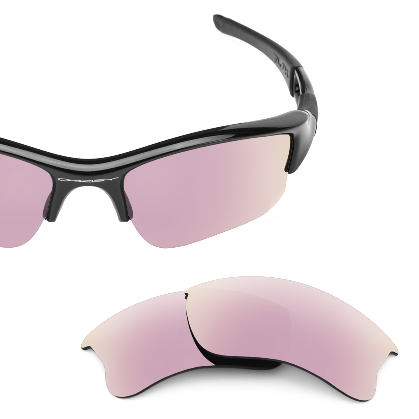 Oakley Flak Jacket XLJ frame with Revant replacement Polarized Rose Gold lenses