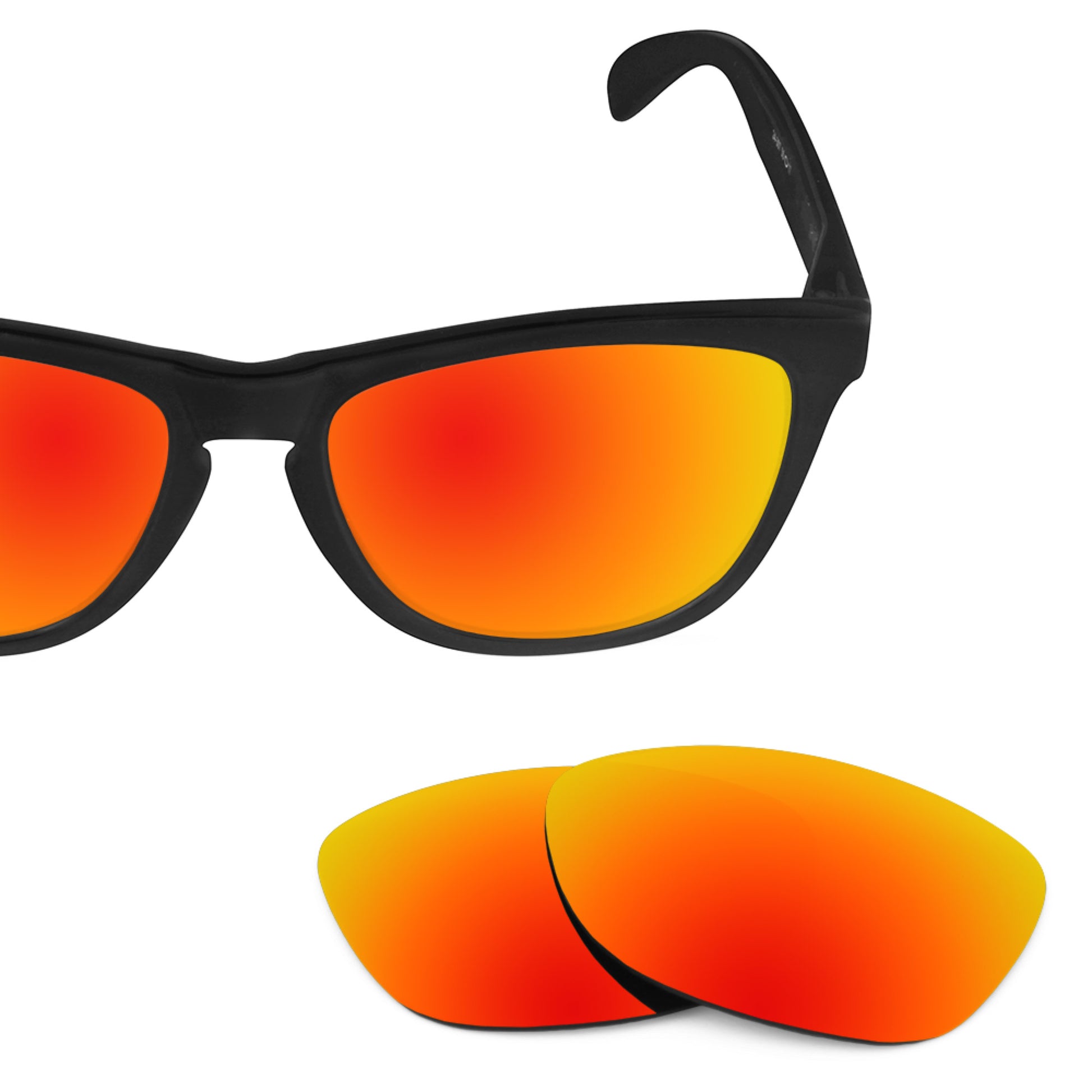 Oakley Frogskins frame with Revant replacement Polarized Fire Red lenses