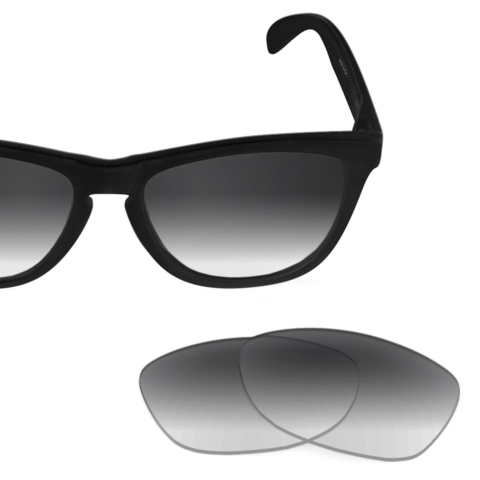 Oakley Frogskins Elite Polarized Black Chrome Mirror Replacement Lenses - by Revant Optics