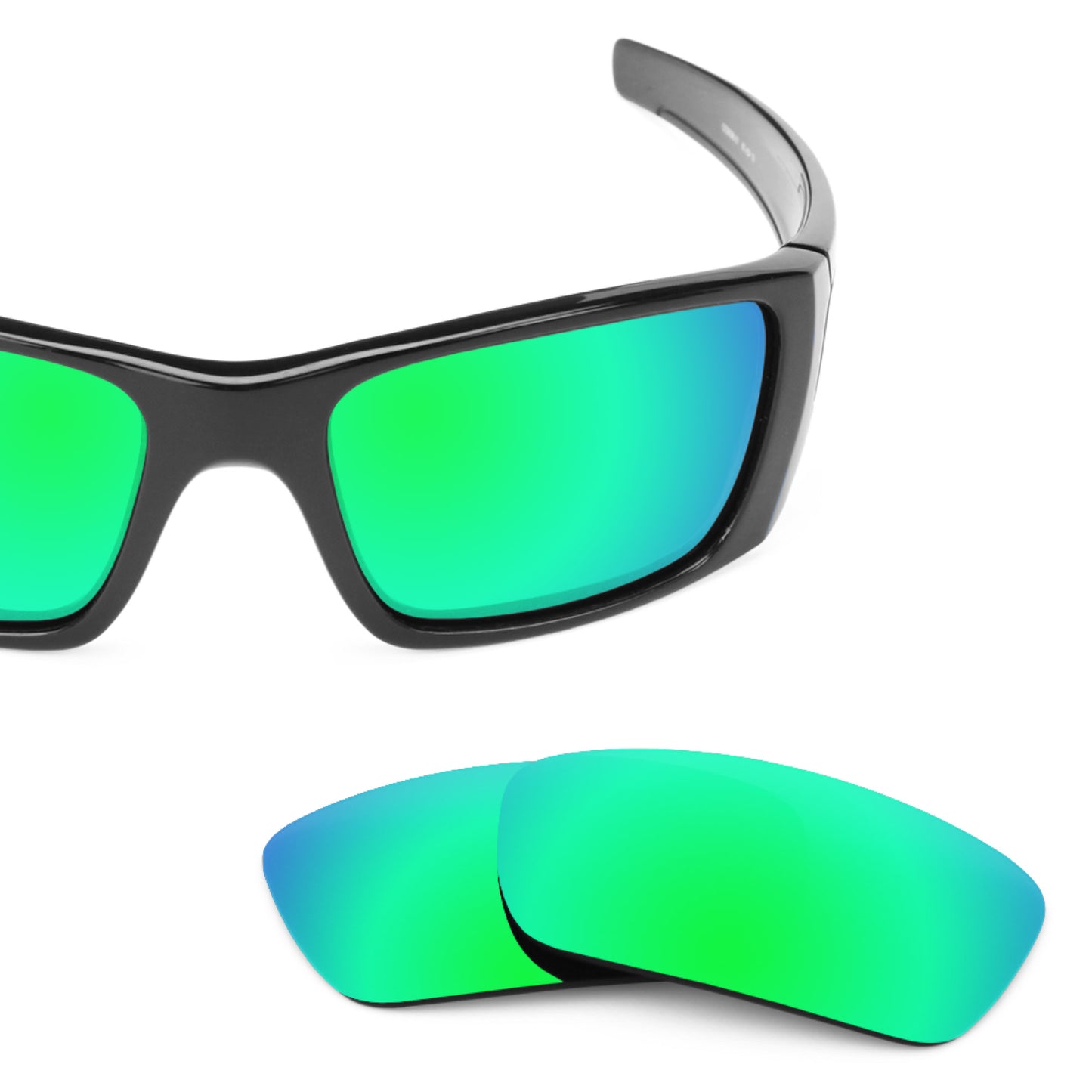 Oakley Fuel Cell frame with Revant replacement Polarized Emerald Green lenses