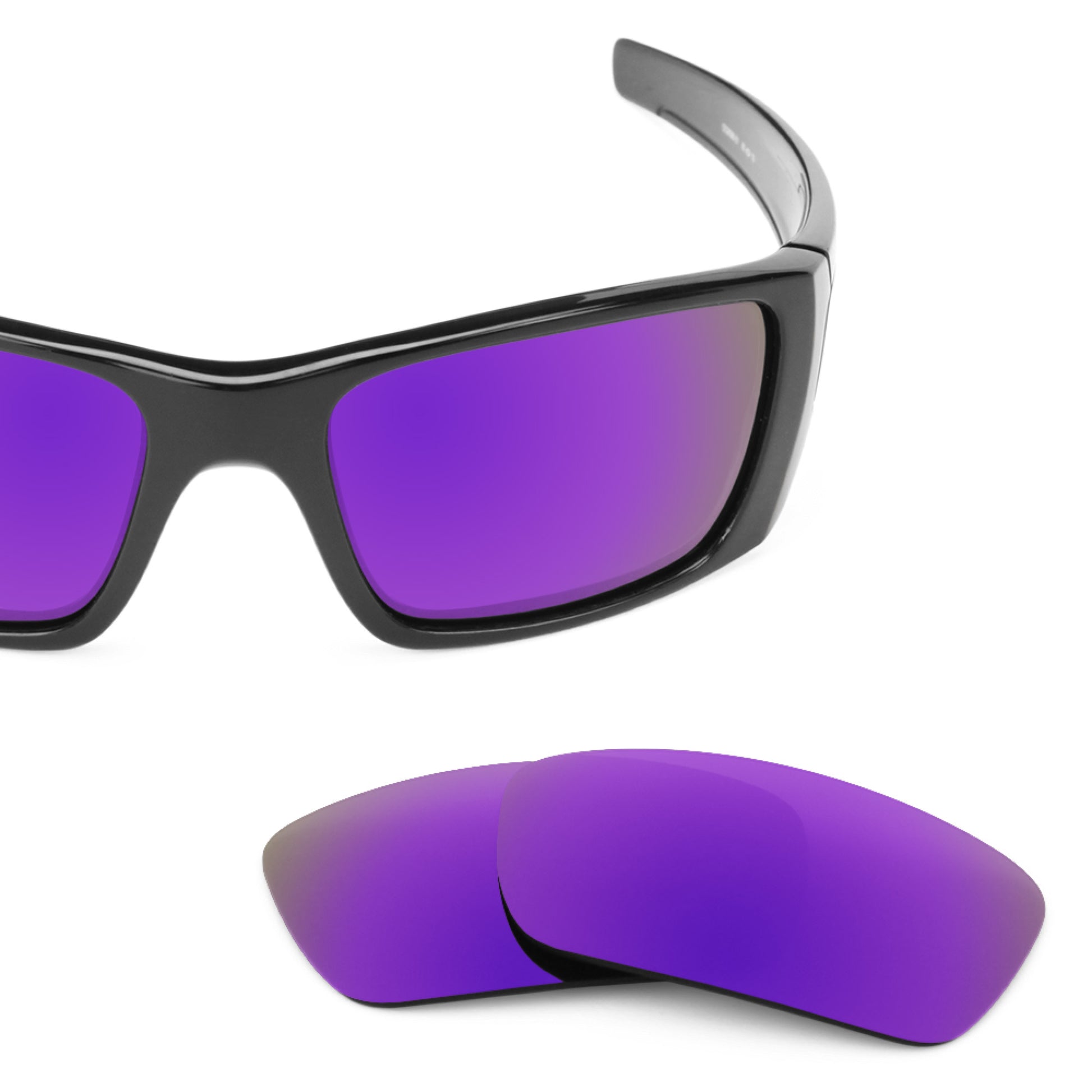 Oakley Fuel Cell frame with Revant replacement Polarized Plasma Purple lenses
