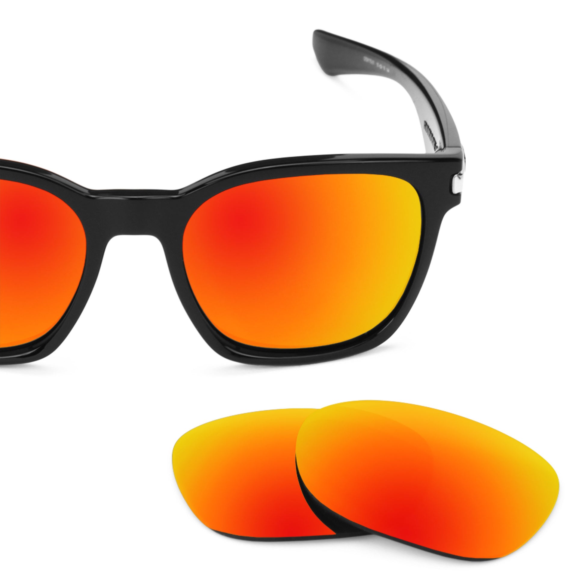 Oakley Garage Rock frame with Revant replacement Polarized Fire Red lenses