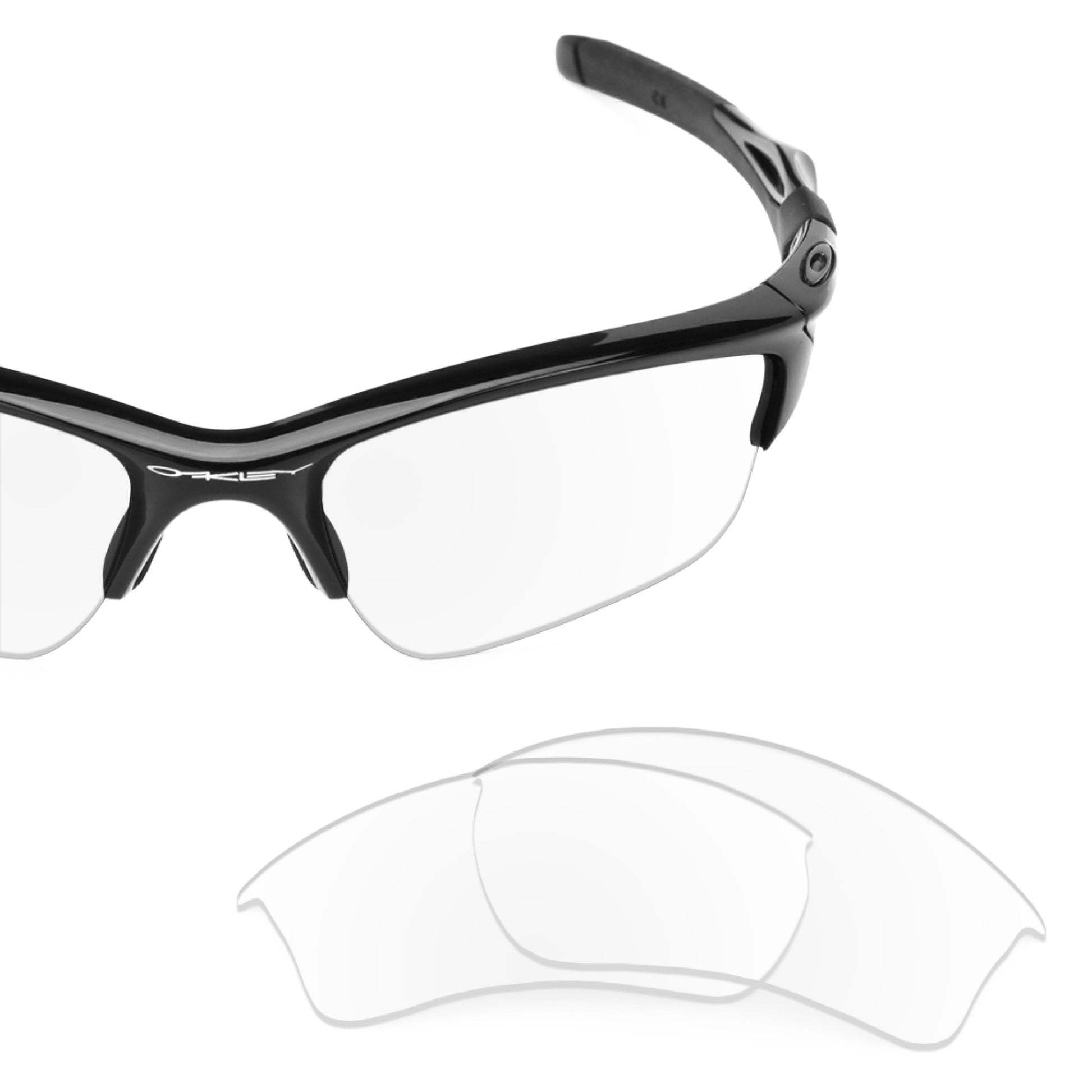 Oakley Half Jacket 2.0 XL frame with Revant replacement Non-Polarized Crystal Clear lenses
