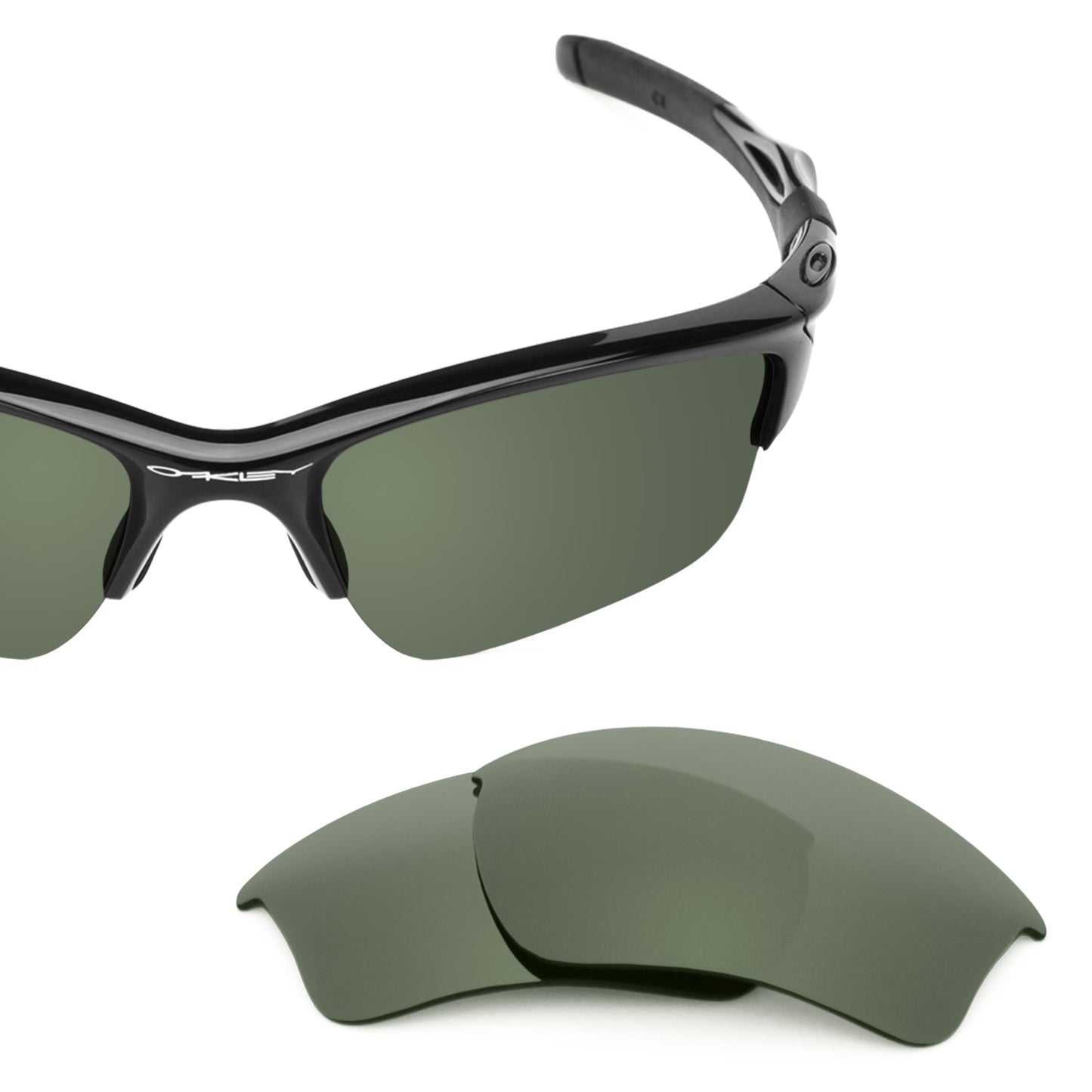 Oakley Half Jacket 2.0 XL frame with Revant replacement Polarized Gray Green lenses
