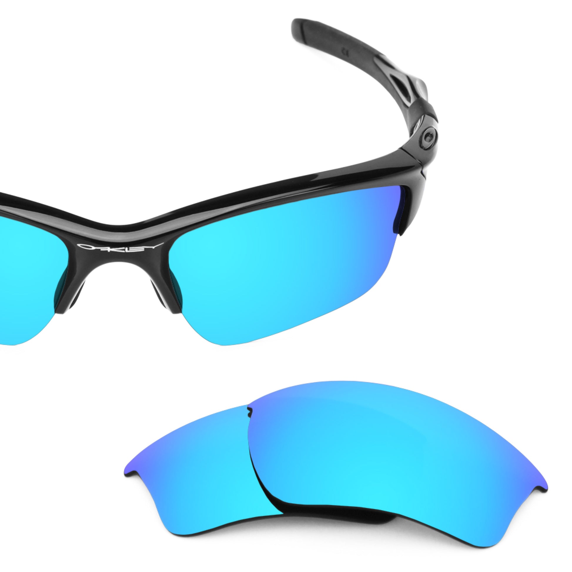 Oakley Half Jacket 2.0 XL frame with Revant replacement Polarized Ice Blue lenses