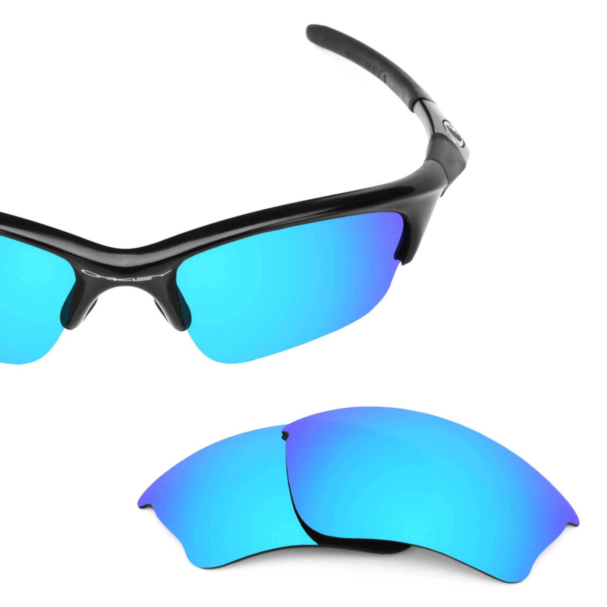 Oakley Half Jacket XLJ frame with Revant replacement Polarized Ice Blue lenses