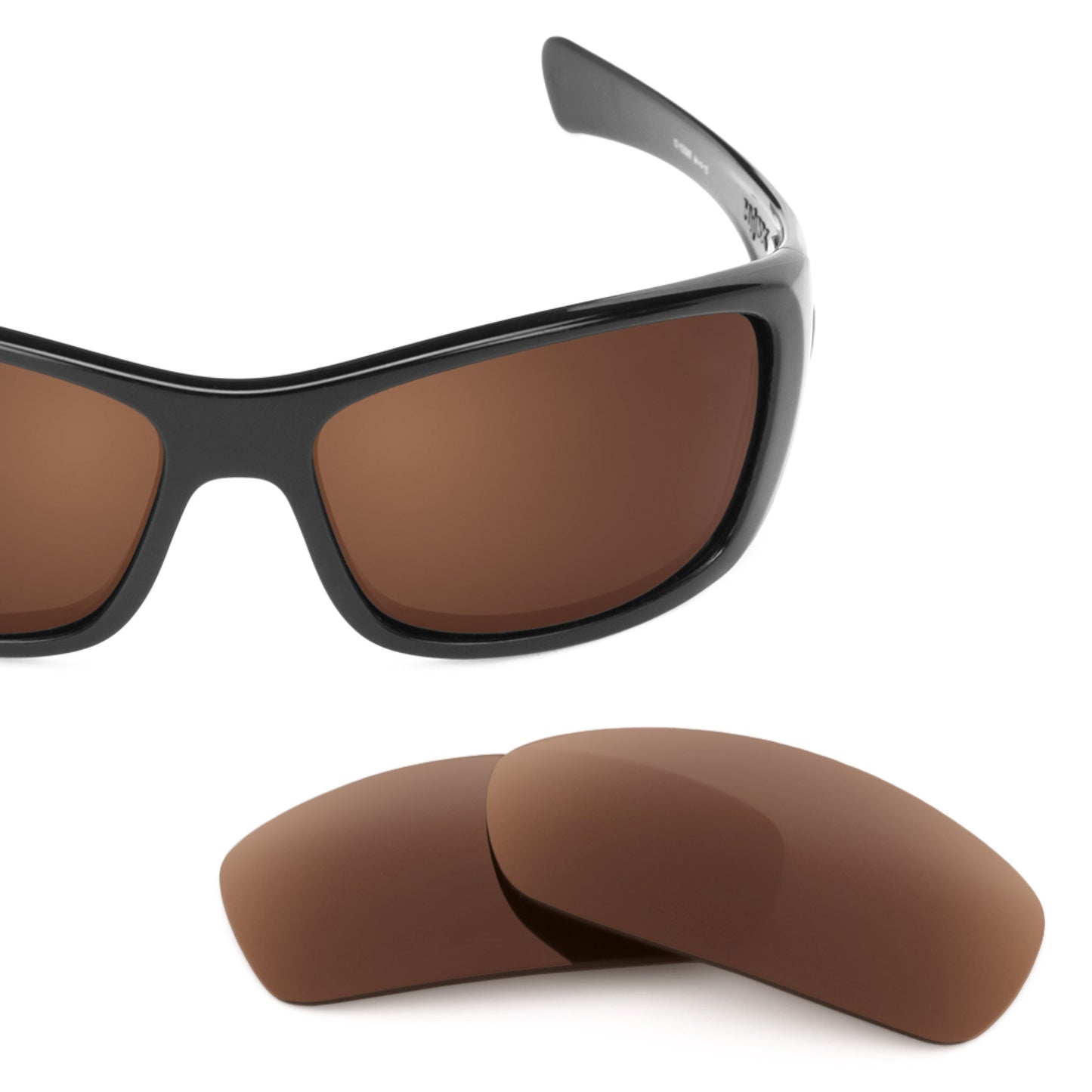 Oakley Hijinx frame with Revant replacement Polarized Dark Brown lenses