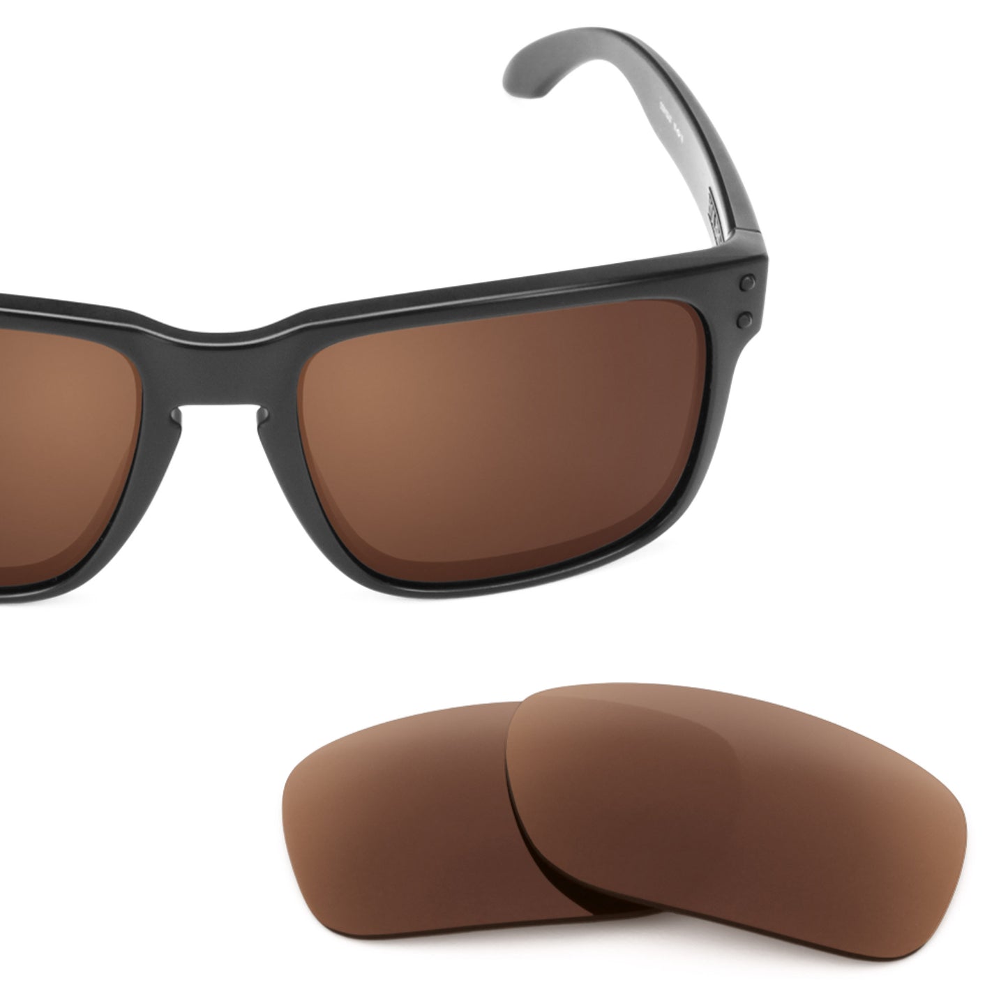 Oakley Holbrook frame with Revant replacement Polarized Dark Brown lenses