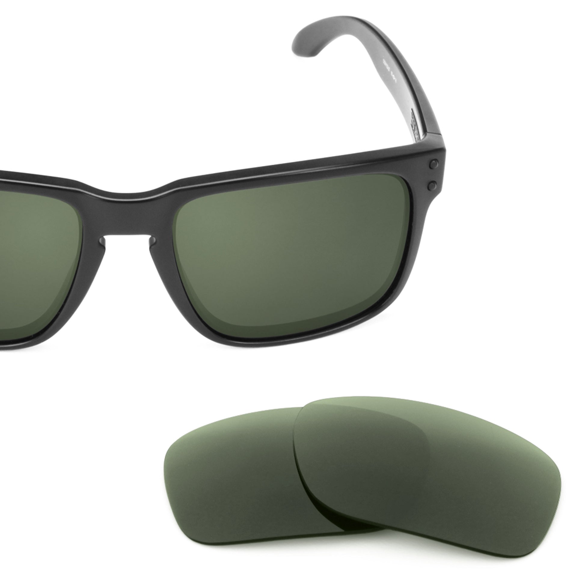 Oakley Holbrook frame with Revant replacement Polarized Gray Green lenses