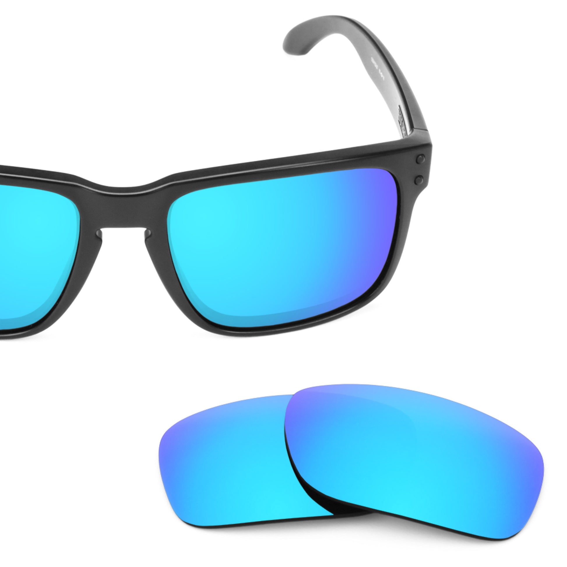 Oakley Holbrook frame with Revant replacement Polarized Ice Blue lenses