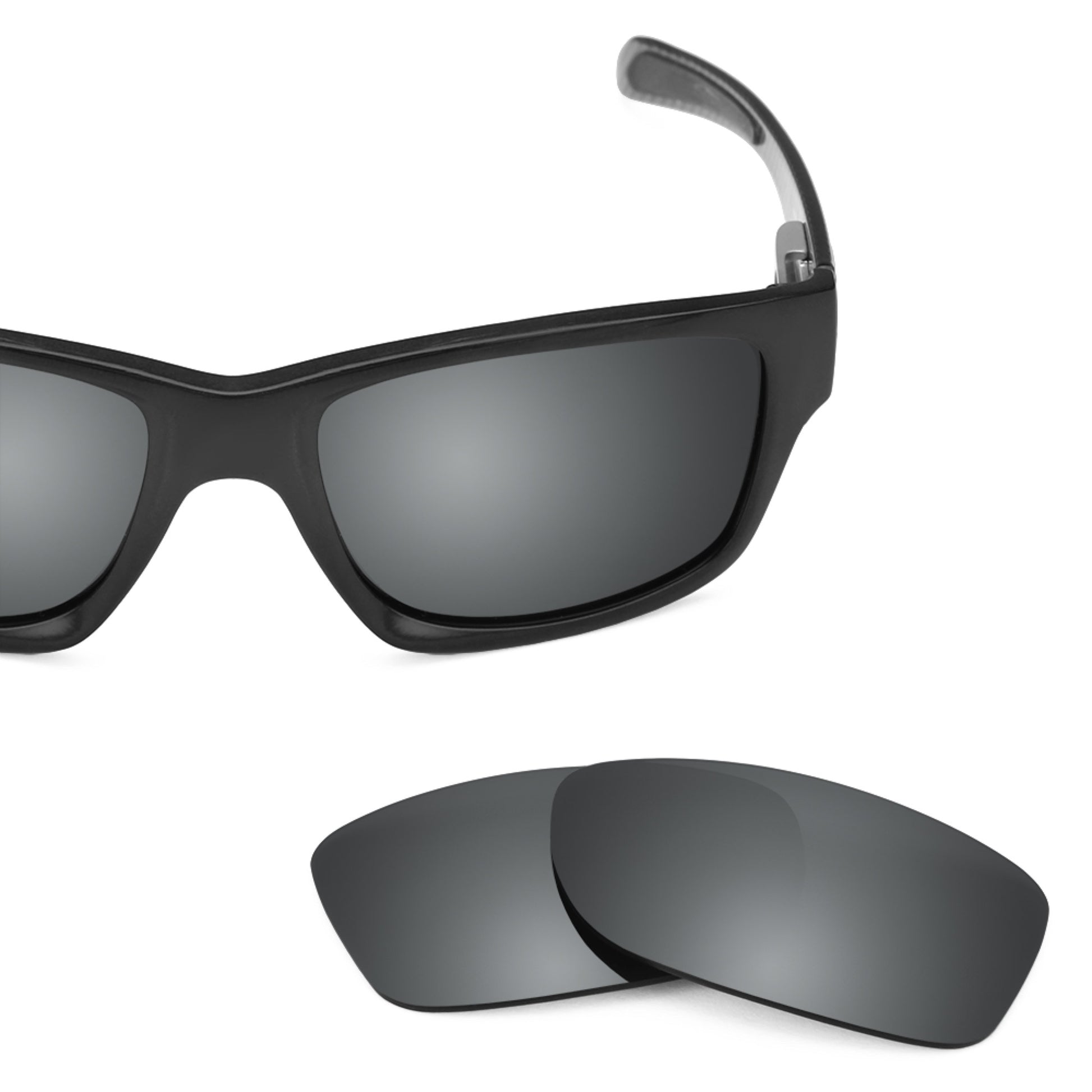 Oakley Jupiter Carbon frame with Revant replacement Polarized Black Chrome lenses