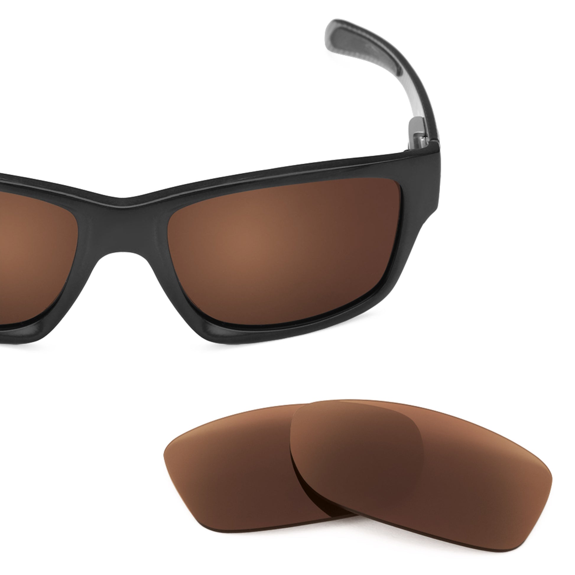 Oakley Jupiter Carbon frame with Revant replacement Polarized Dark Brown lenses