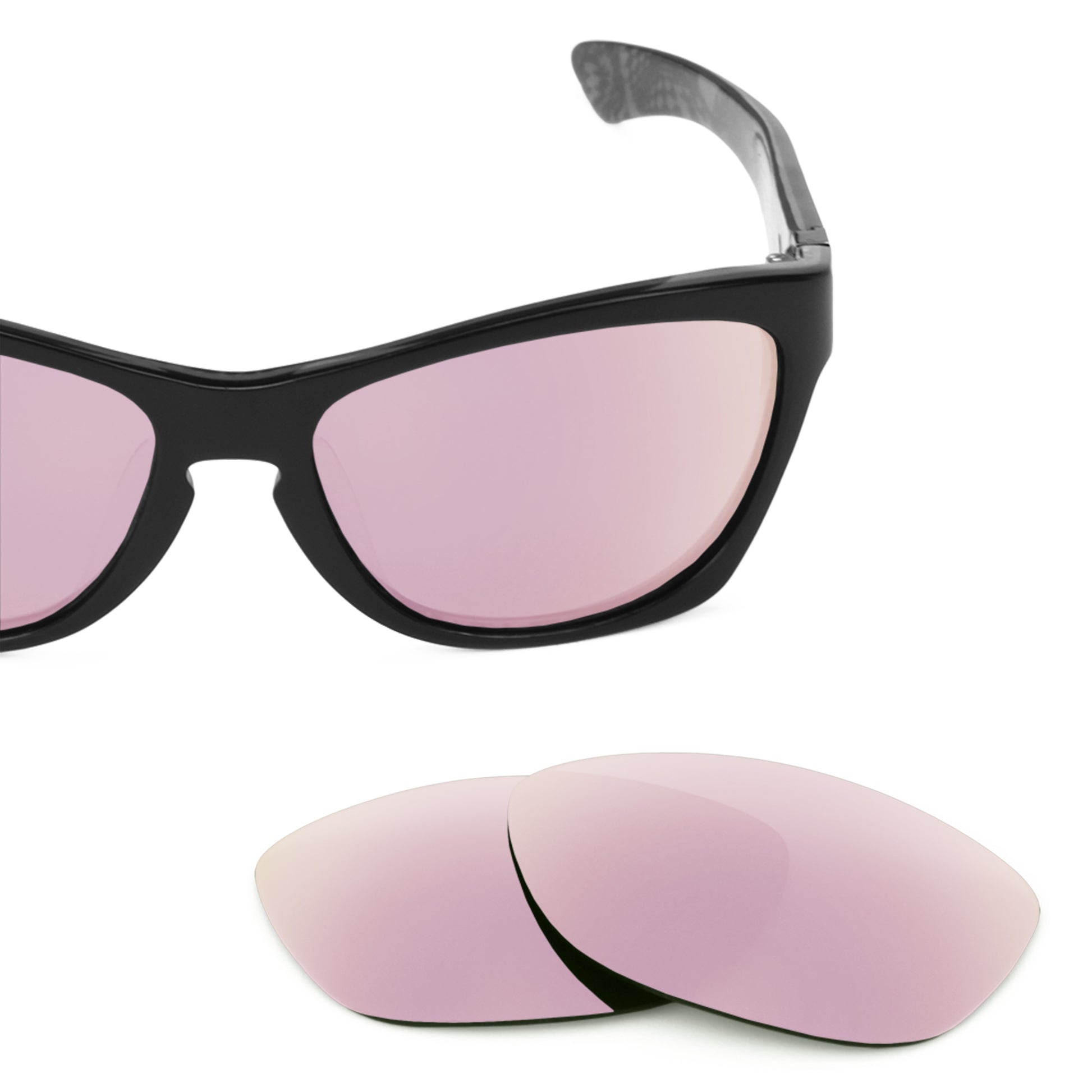 Oakley Jupiter LX frame with Revant replacement Polarized Rose Gold lenses