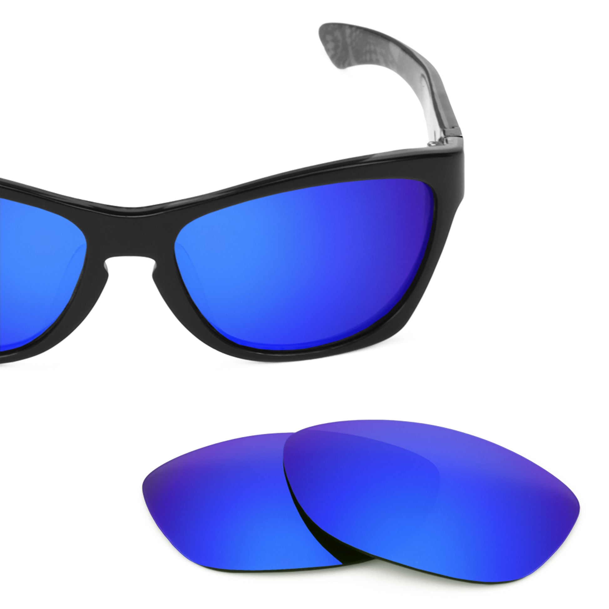Oakley Jupiter LX frame with Revant replacement Polarized Tidal Blue lenses