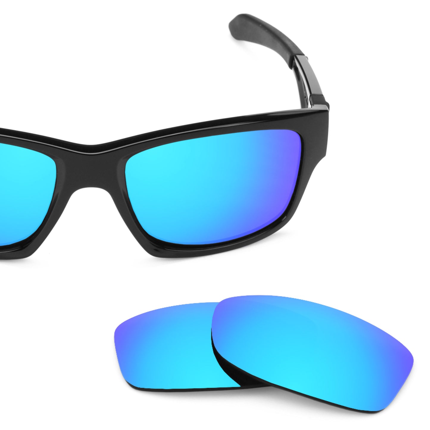 Oakley Jupiter Squared frame with Revant replacement Polarized Ice Blue lenses