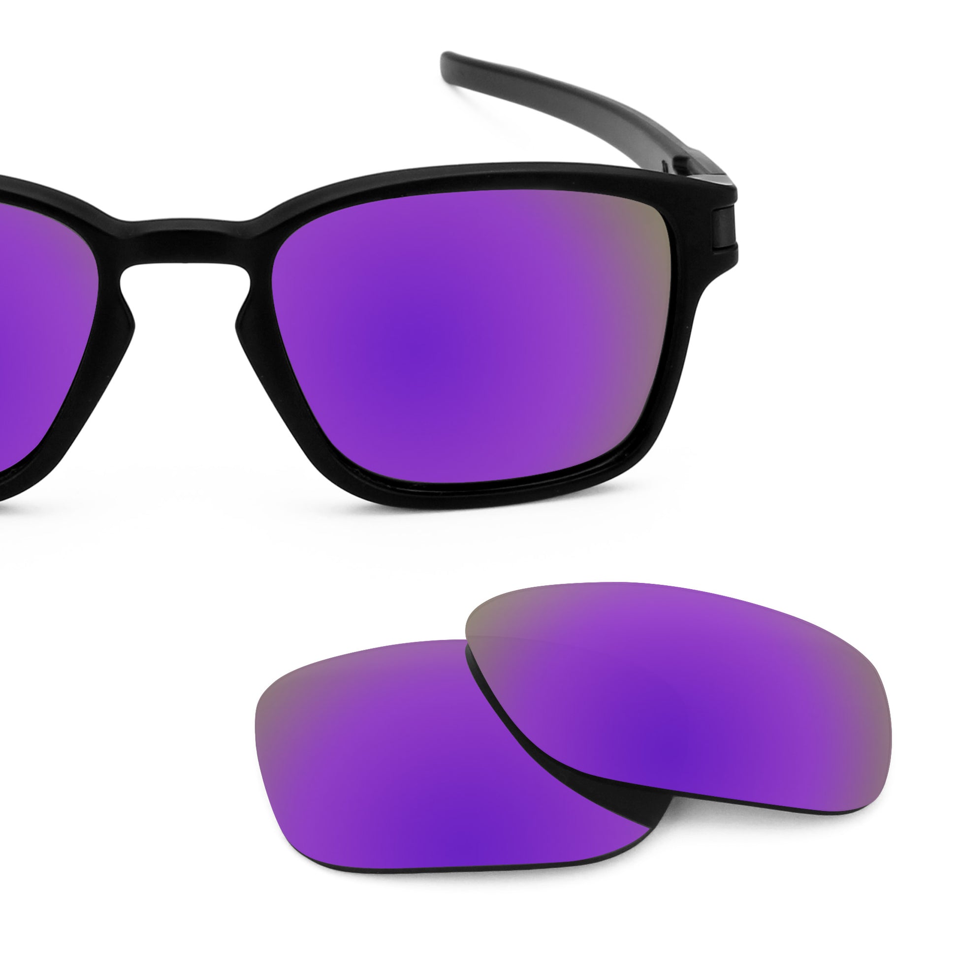Oakley Latch Square frame with Revant replacement Polarized Plasma Purple lenses