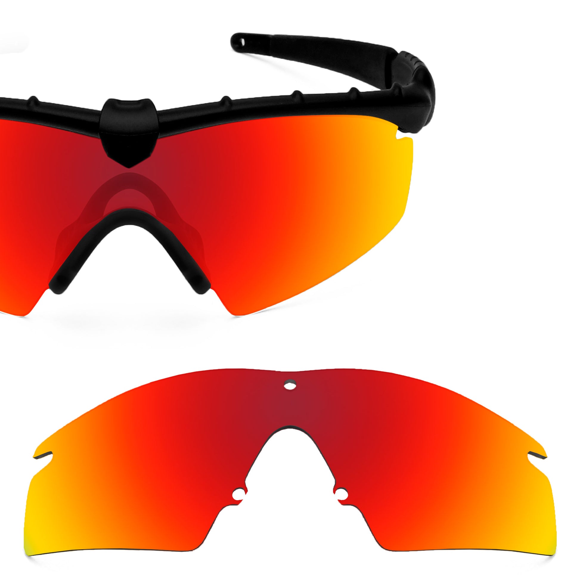 Oakley M Frame 2.0 Strike frame with Revant replacement Polarized Fire Red lenses