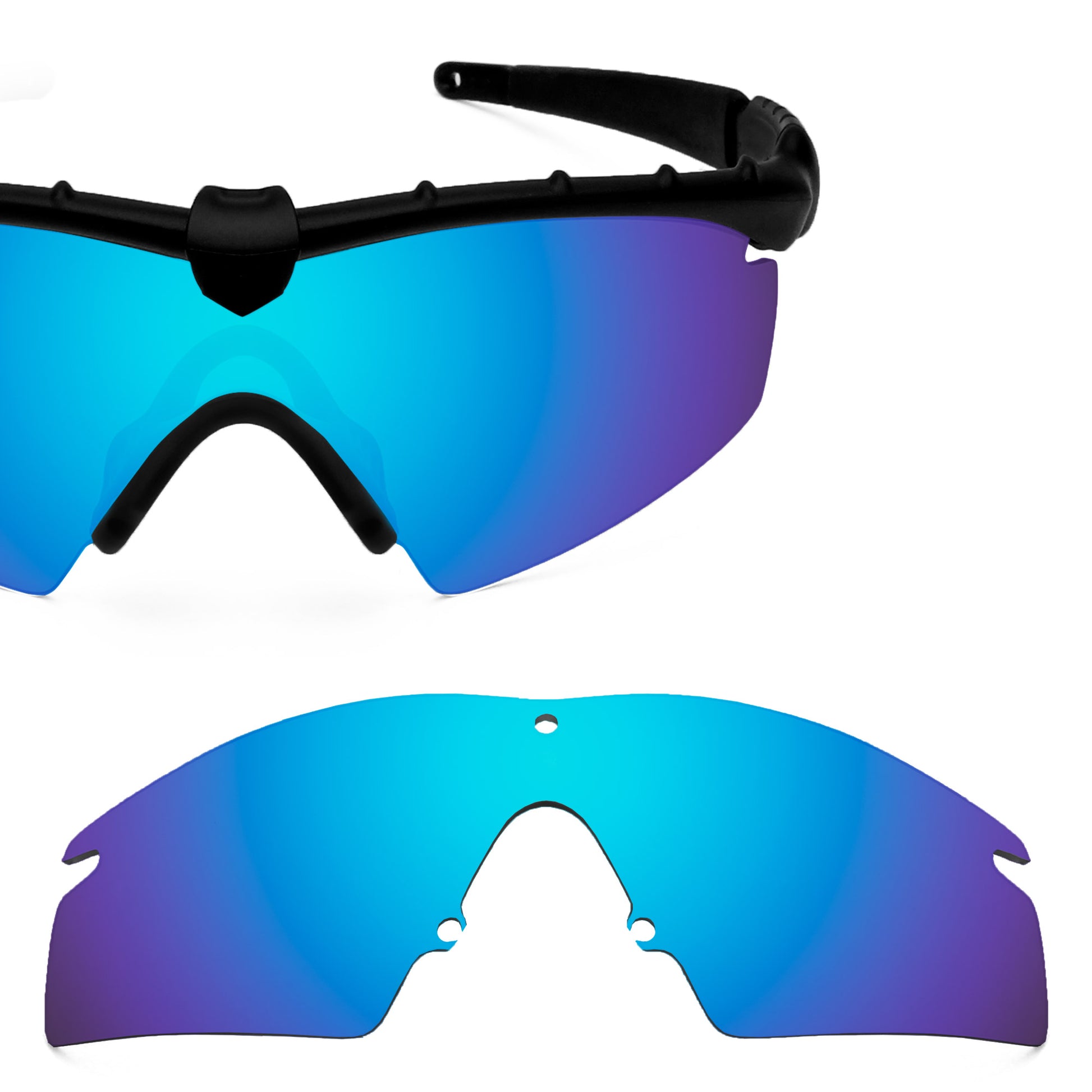 Oakley M Frame 2.0 Strike frame with Revant replacement Polarized Ice Blue lenses