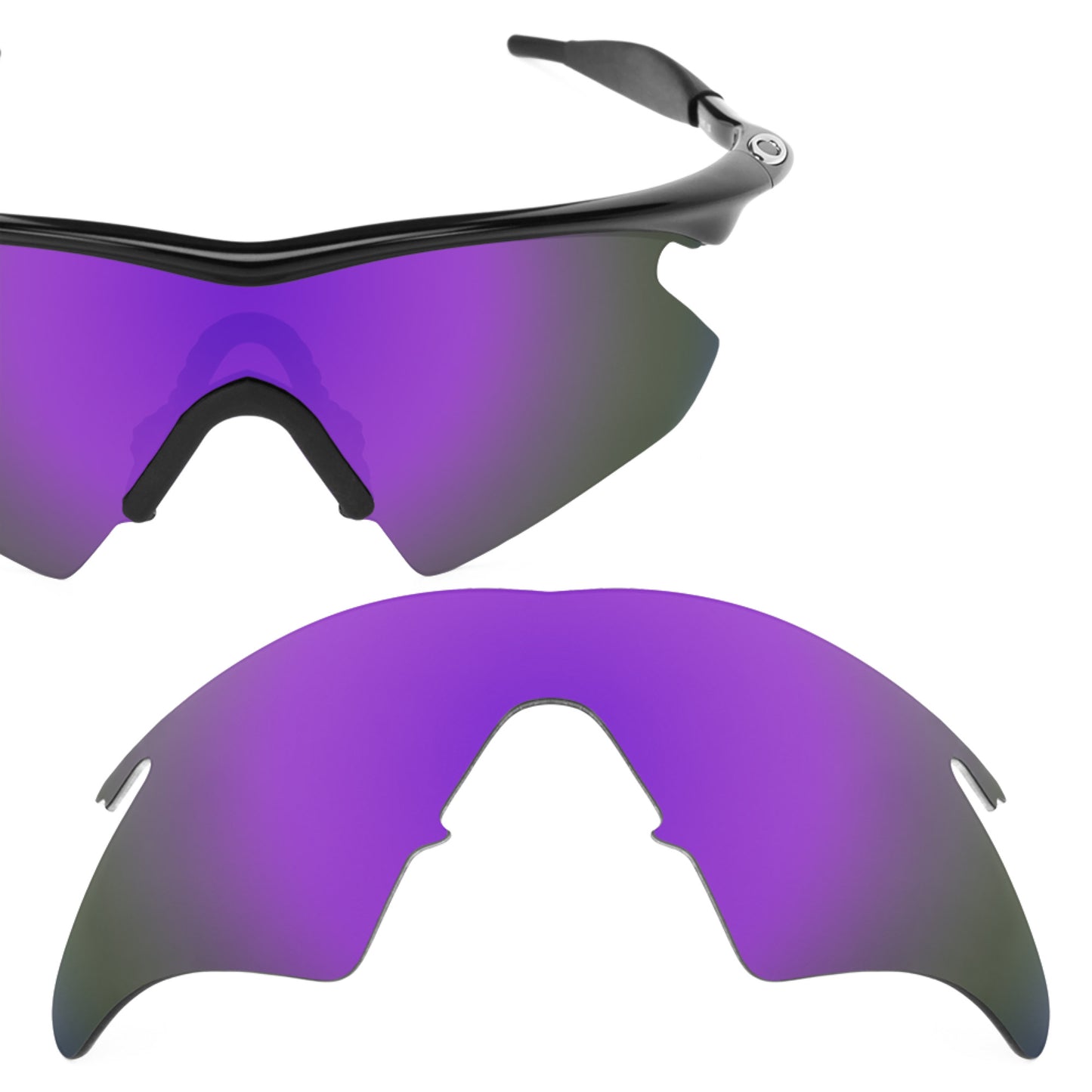Oakley M Frame Heater frame with Revant replacement Polarized Plasma Purple lenses