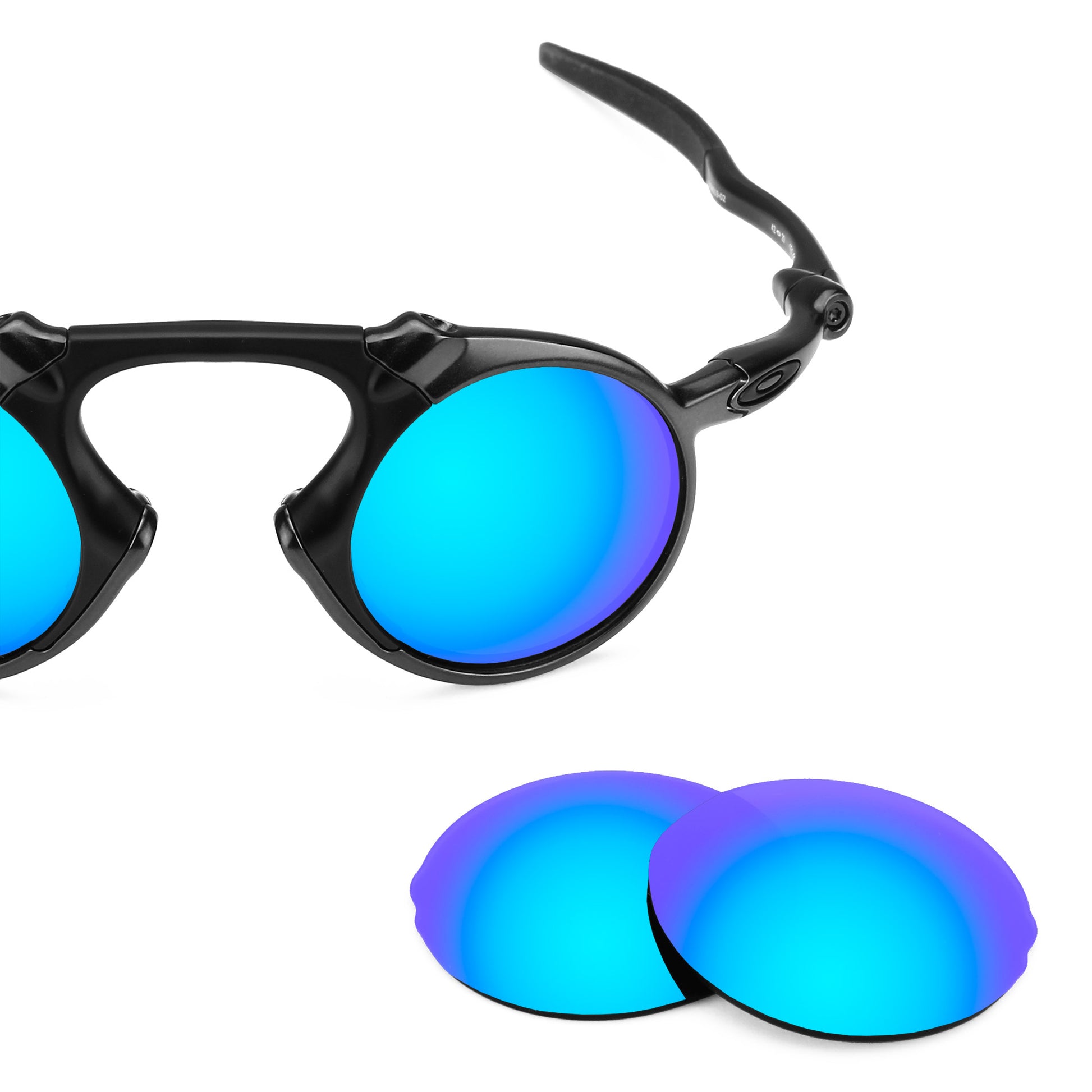 Oakley Madman frame with Revant replacement Polarized Ice Blue lenses